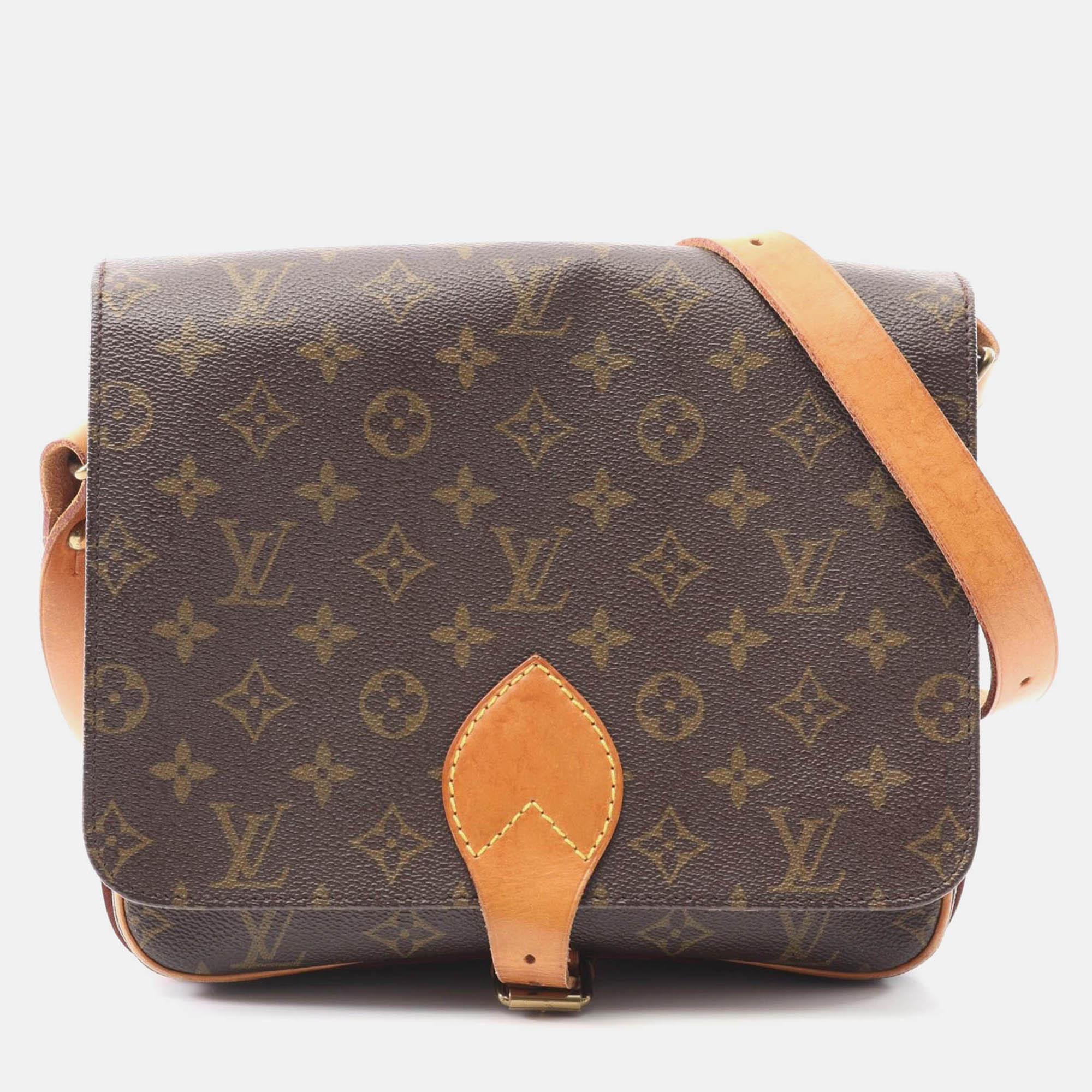 

Louis Vuitton Cartouchiere Gm Crossbody Shoulder Bag Monogram Canvas, Brown