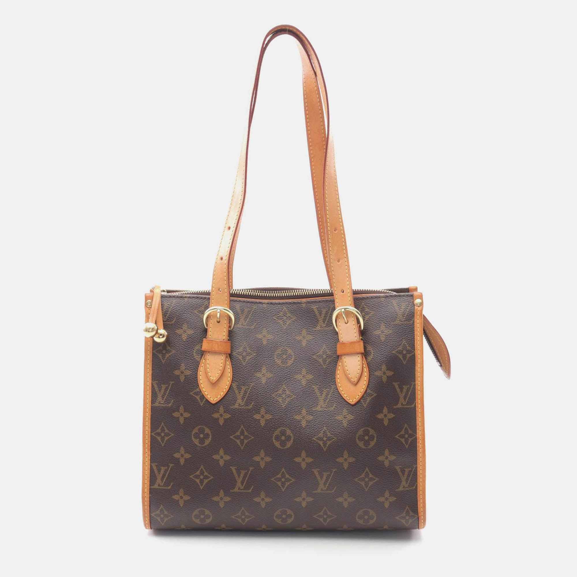 Pre-owned Louis Vuitton Popincourt Haut Shoulder Tote Bag Monogram Canvas In Brown