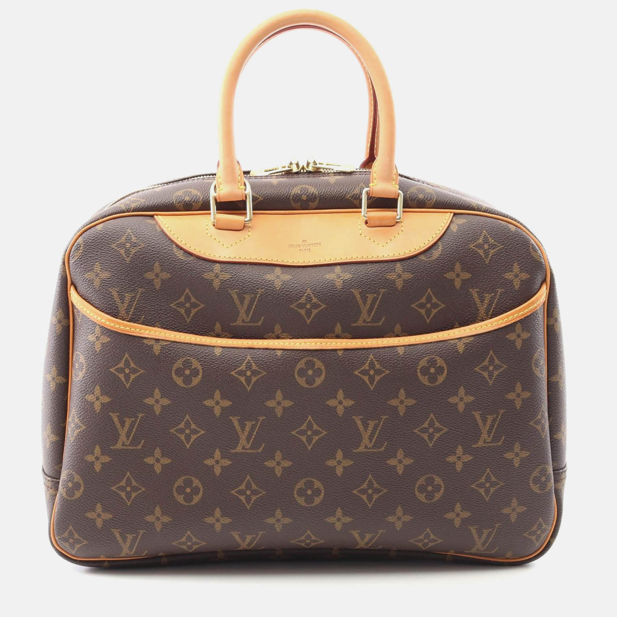

Louis Vuitton Deauville Travel Handbag Monogram Canvas, Brown