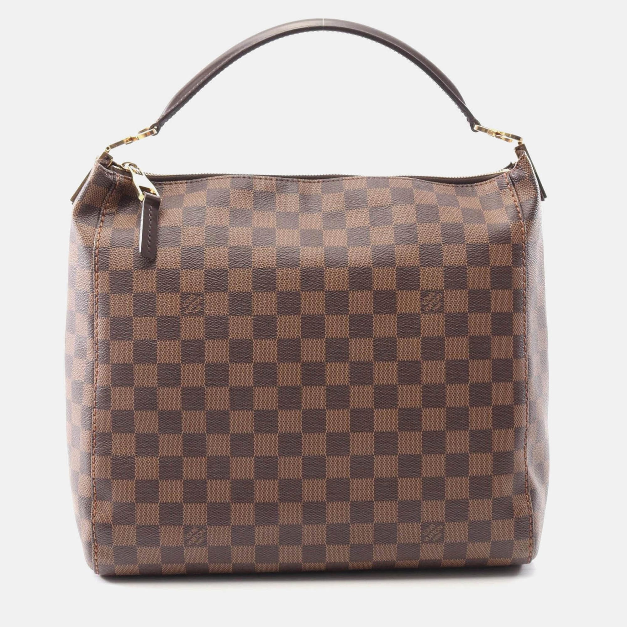 

Louis Vuitton Port Perro Pm Shoulder Bag Damier Canvas Ebene, Brown