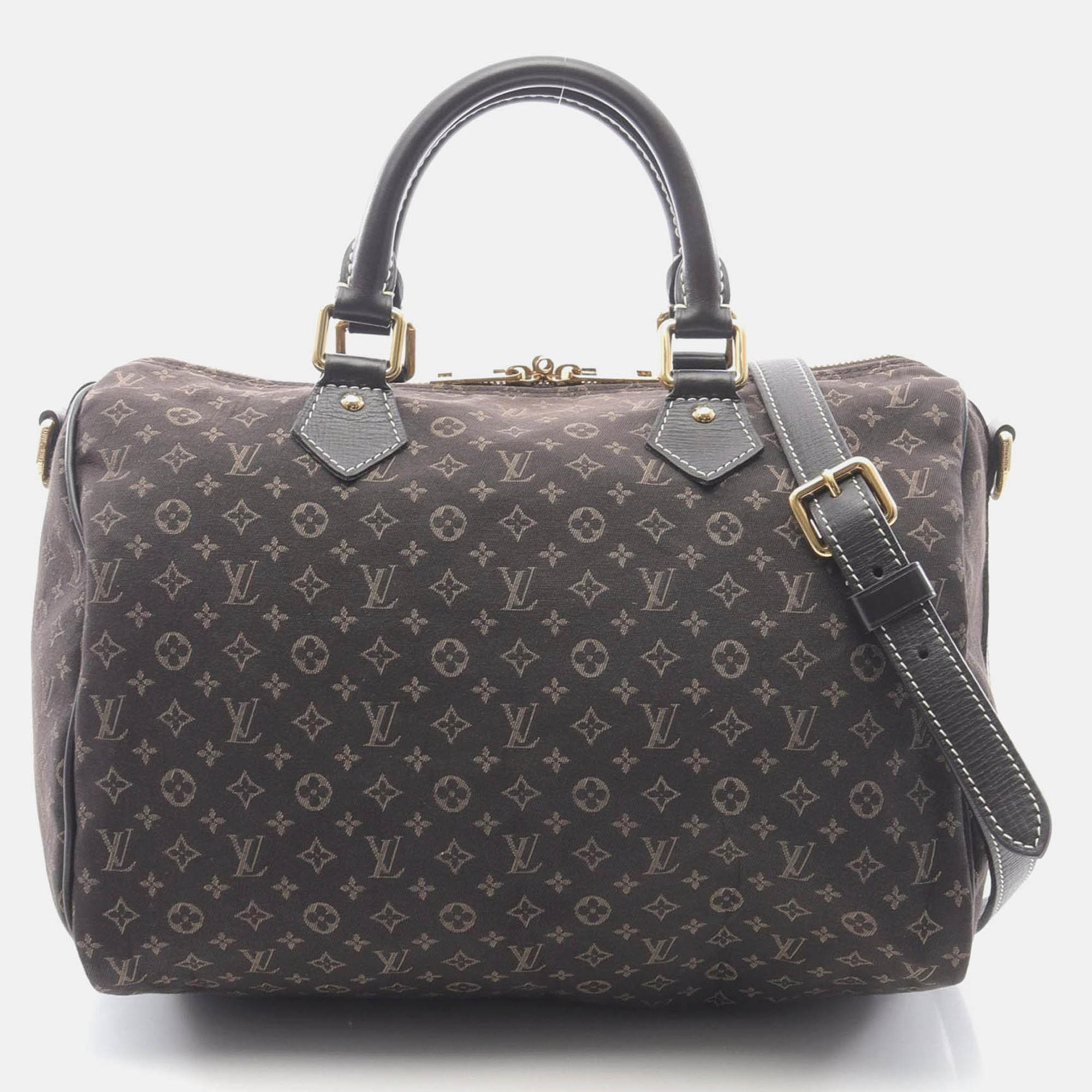 

Louis Vuitton Speedy Bandouliere 30 Shoulder Handbag Monogram Idylle, Brown