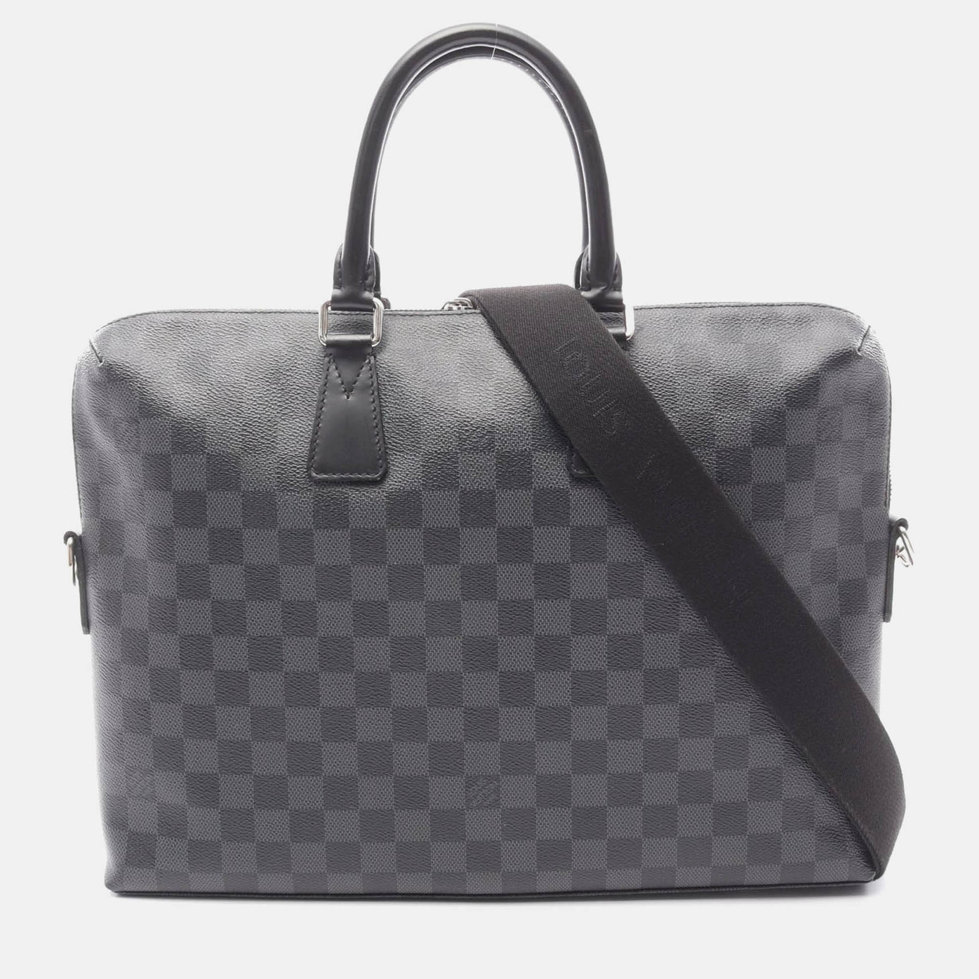 

Louis Vuitton Pdj Porte De Couman Jules Business Bag Damier Graphite, Black