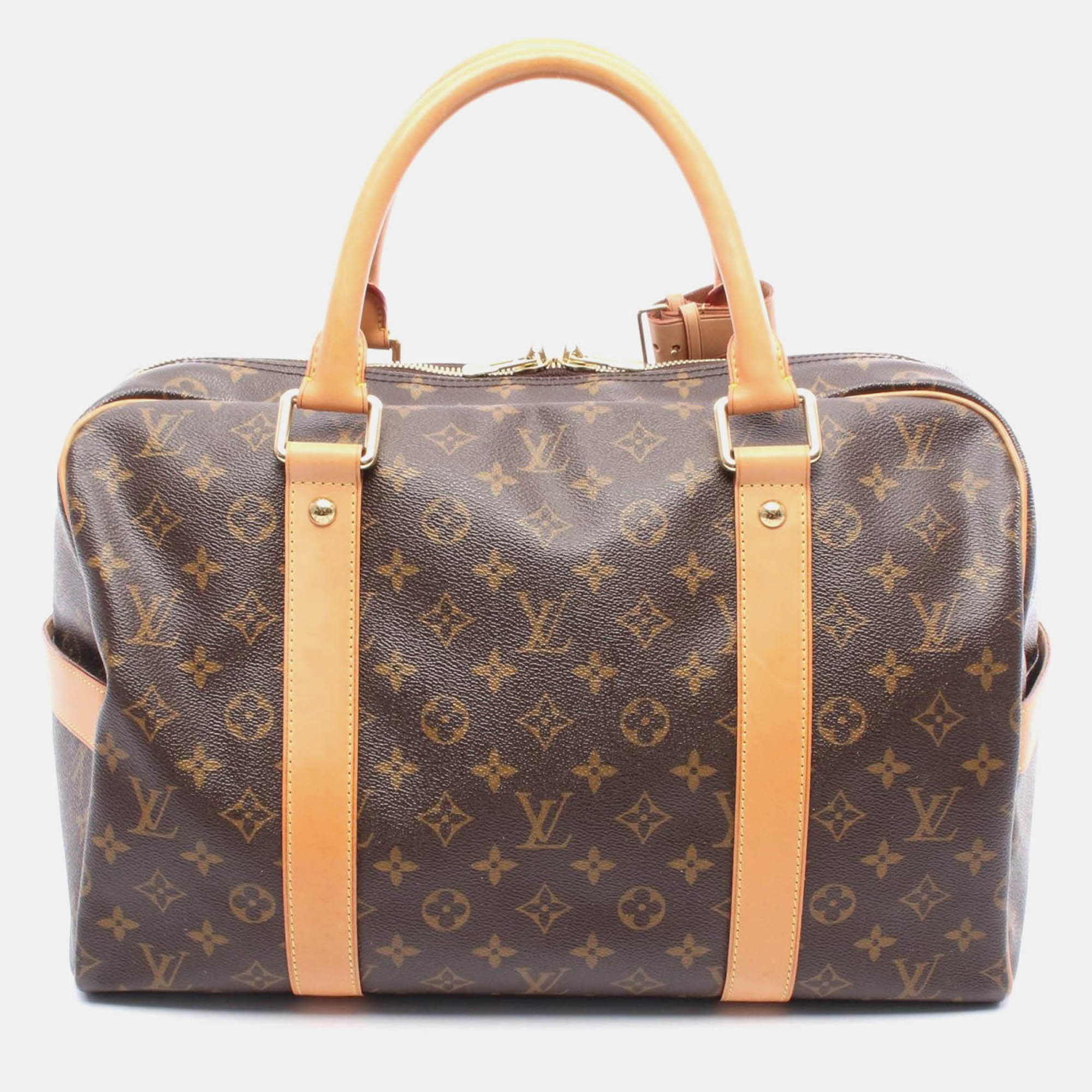 

Louis Vuitton Carryall Travel Duffle Bag Monogram Canvas Leather, Brown