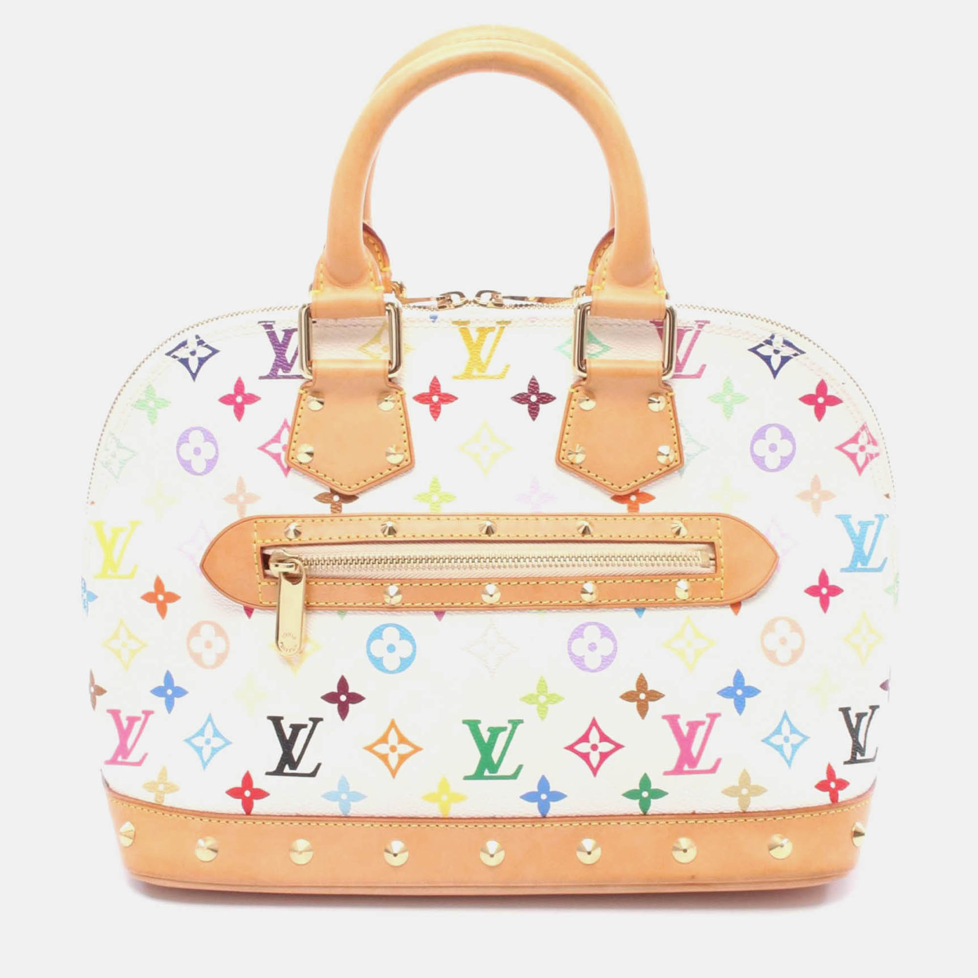 

Louis Vuitton Alma Monogram Multicolor Canvas and Leather Top Handle Bag, Brown