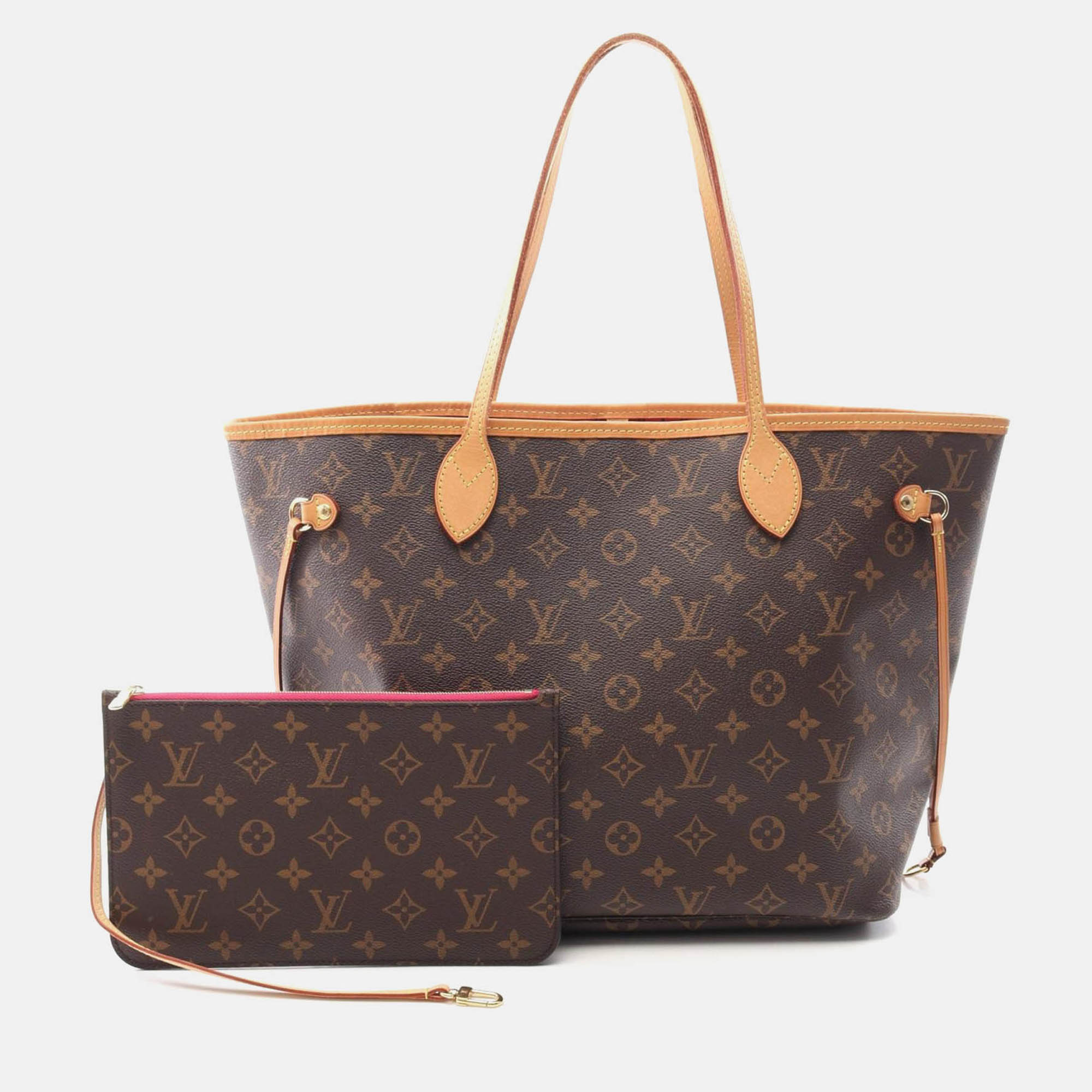 

Louis Vuitton Neverfull MM Shoulder Tote Bag Monogram Canvas, Brown