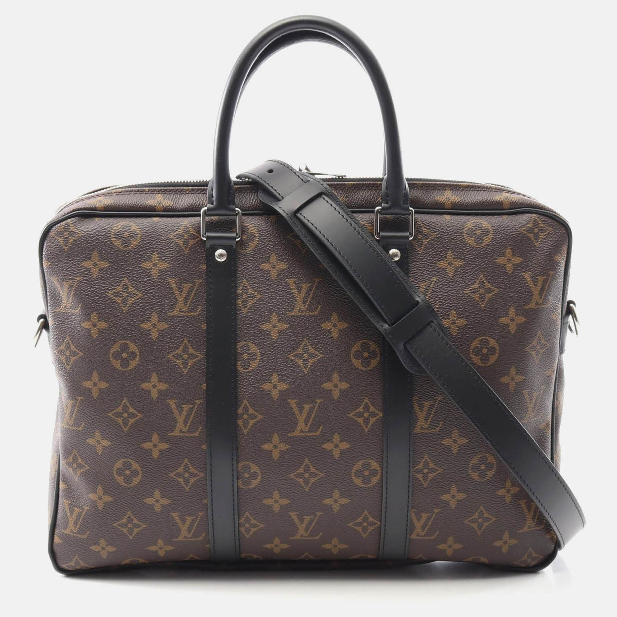 

Louis Vuitton PDV PM Business Bag Monogram Macassar Canvas Brown Bk