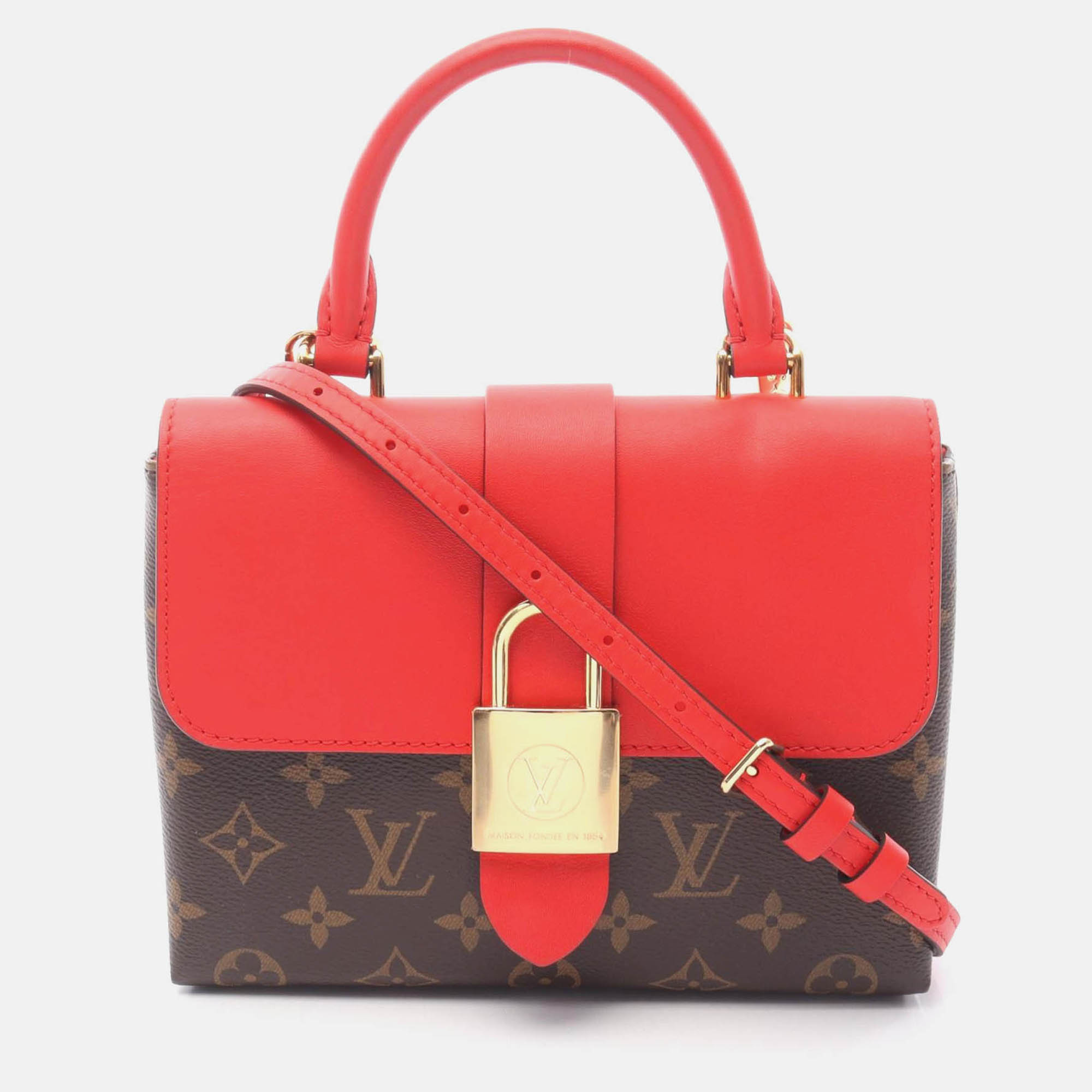 

Louis Vuitton Locky BB Red / Brown Monogram Canvas and Leather Shoulder Bag