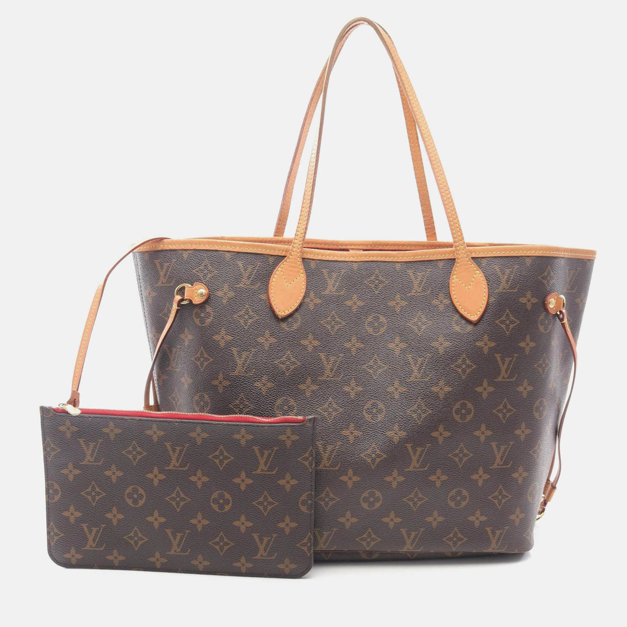 

Louis Vuitton Neverfull MM Shoulder Tote Bag Monogram Canvas Brown