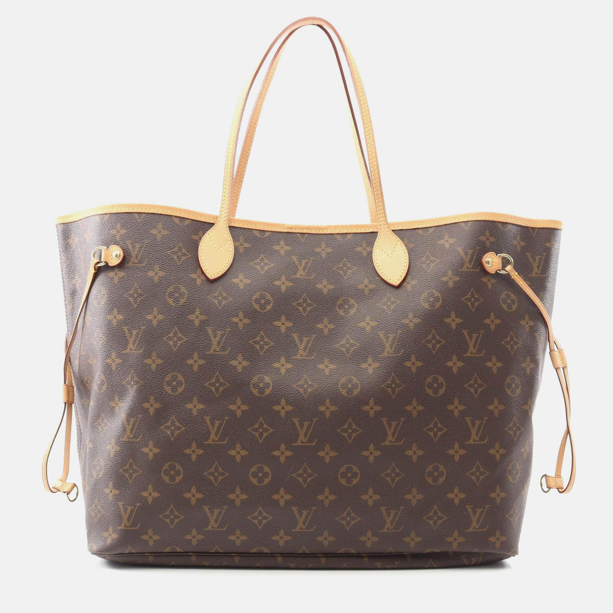 Pre-owned Louis Vuitton Neverfull Gm Shoulder Tote Bag Monogram Canvas In Brown