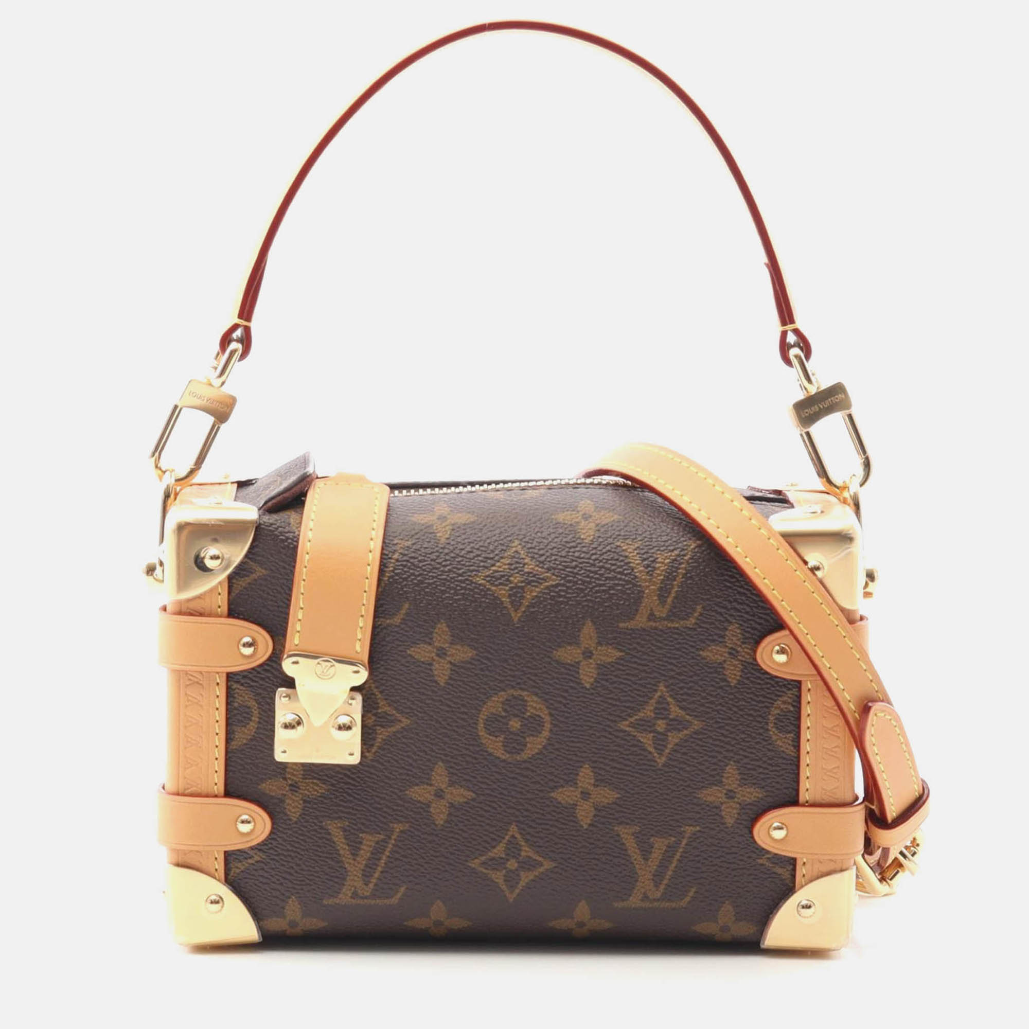 

Louis Vuitton Side Trunk PM Shoulder Handbag Monogram Canvas, Brown