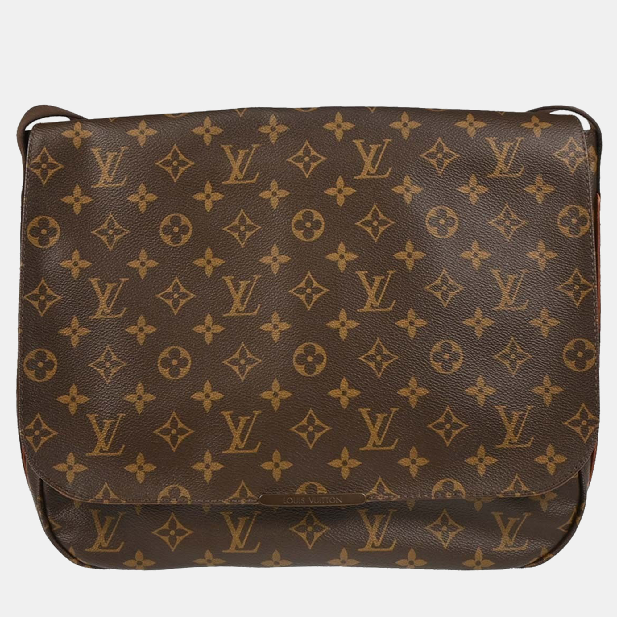 Pre-owned Louis Vuitton Monogram Messenger Beaubourg Mm Shoulder Bag In Brown