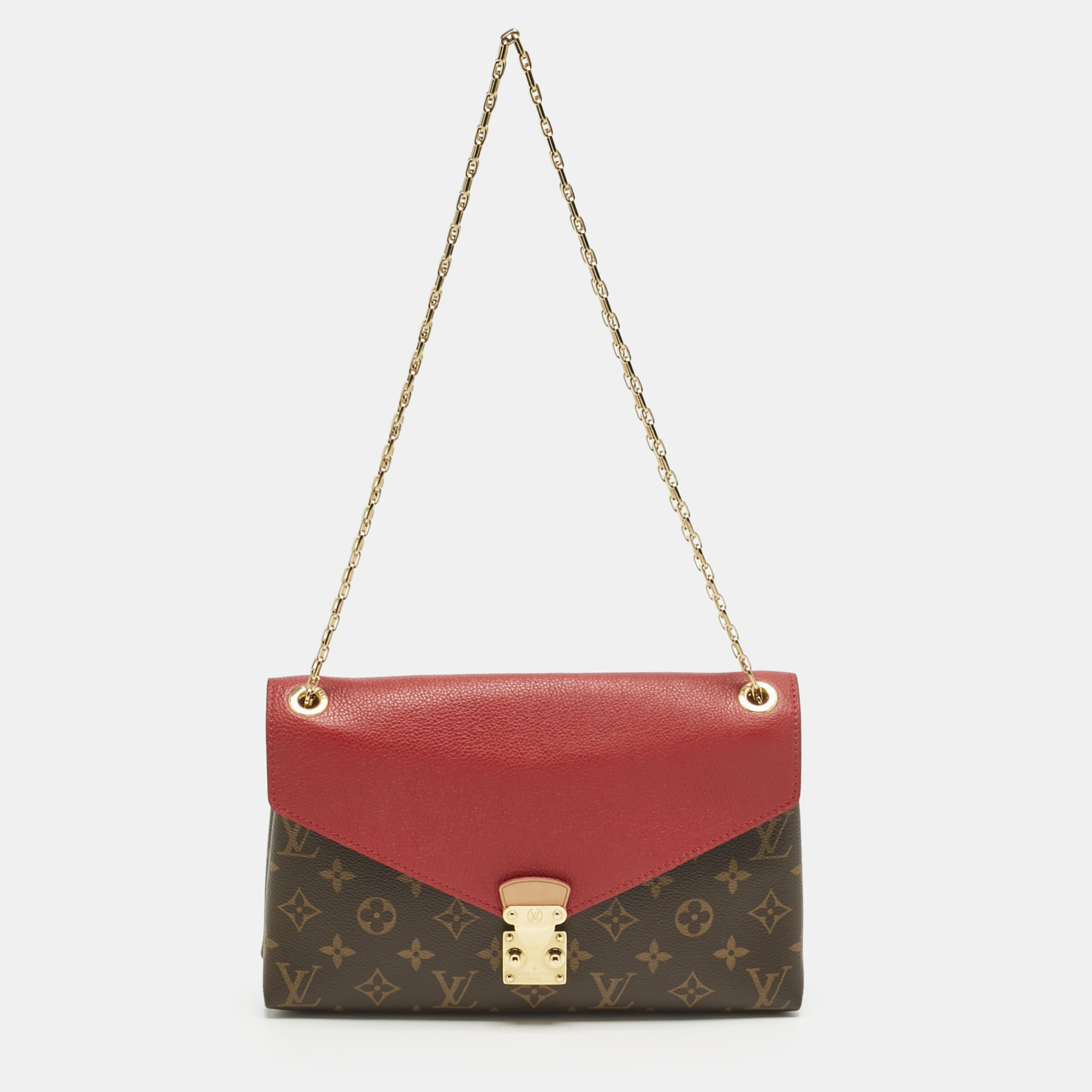 

Louis Vuitton Cerise Monogram Canvas Pallas Chain Bag, Red