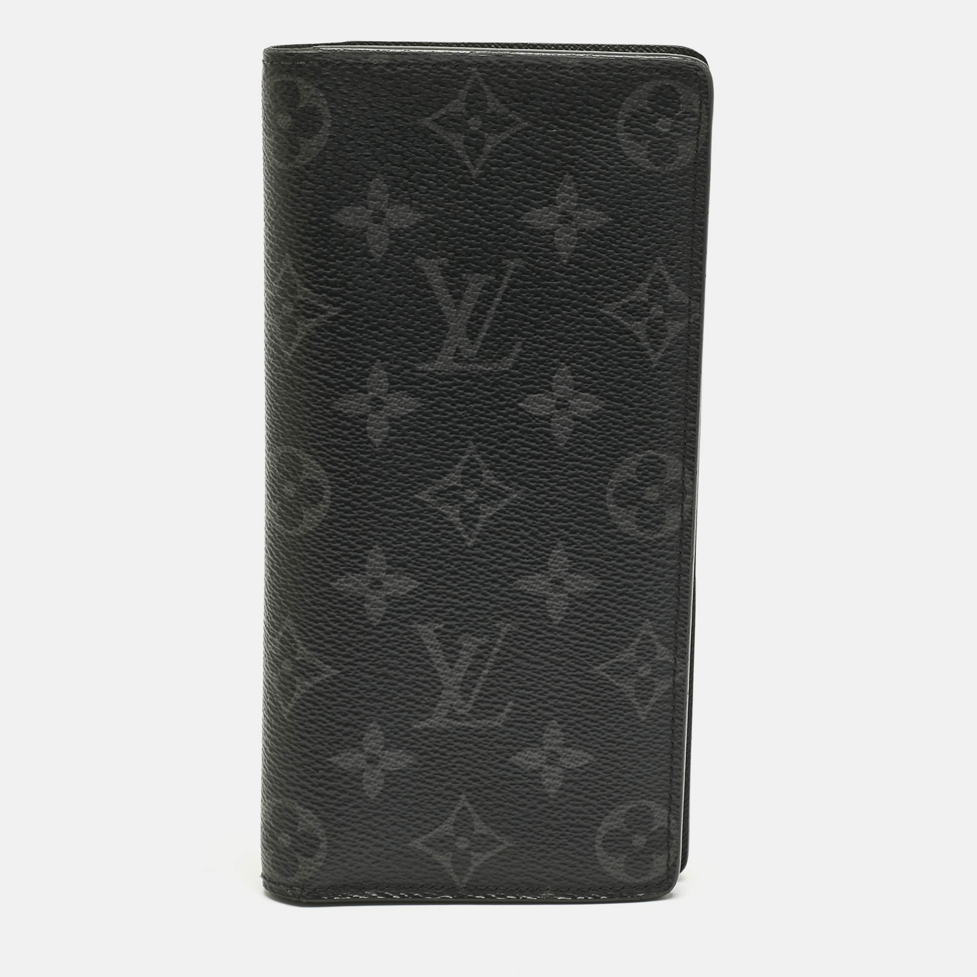 

Louis Vuitton Graphite Monogram Canvas Brazza Wallet, Black