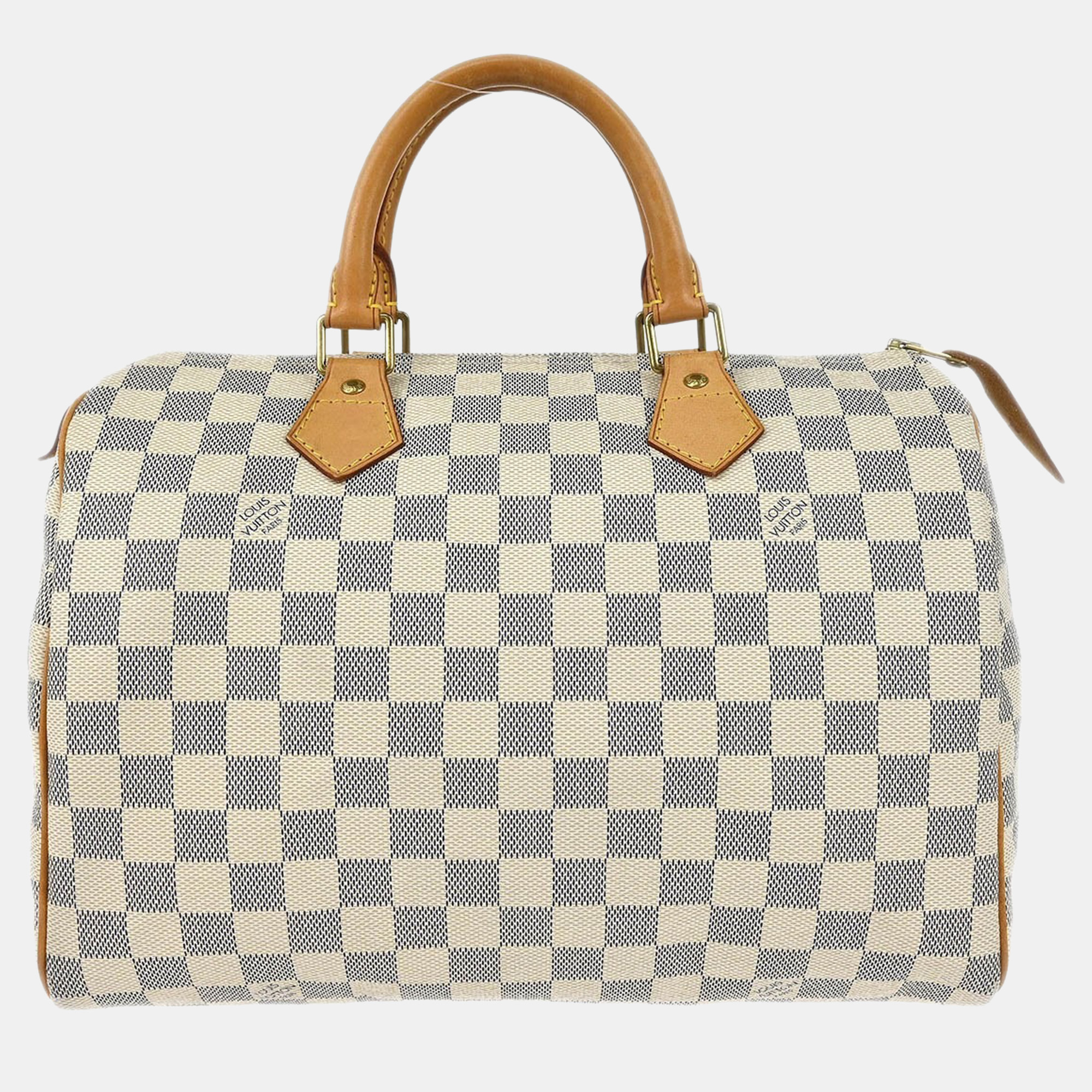 

Louis Vuitton White Damier Azur Speedy 30 Handbag