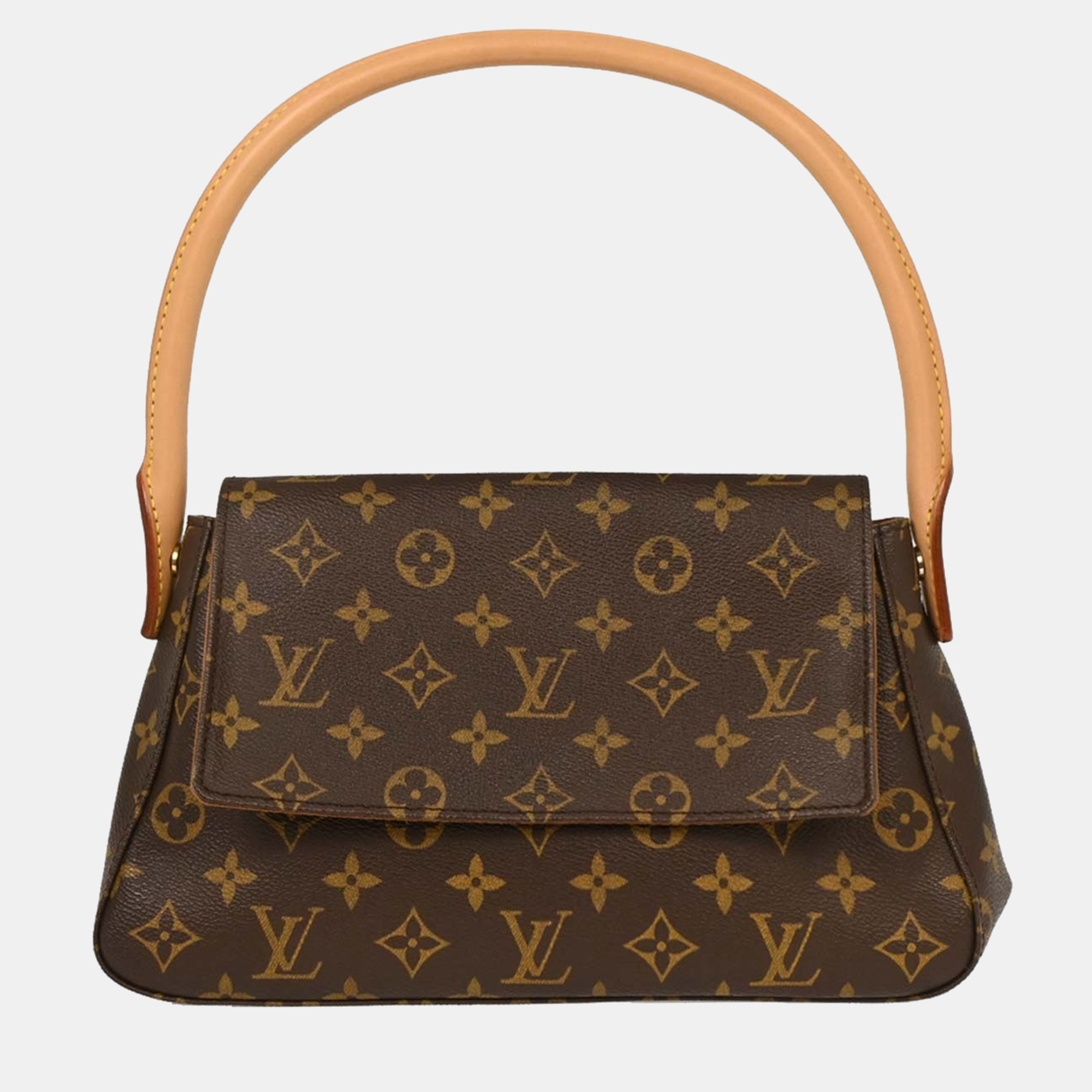 Pre-owned Louis Vuitton Monogram Mini Looping Handbag In Brown