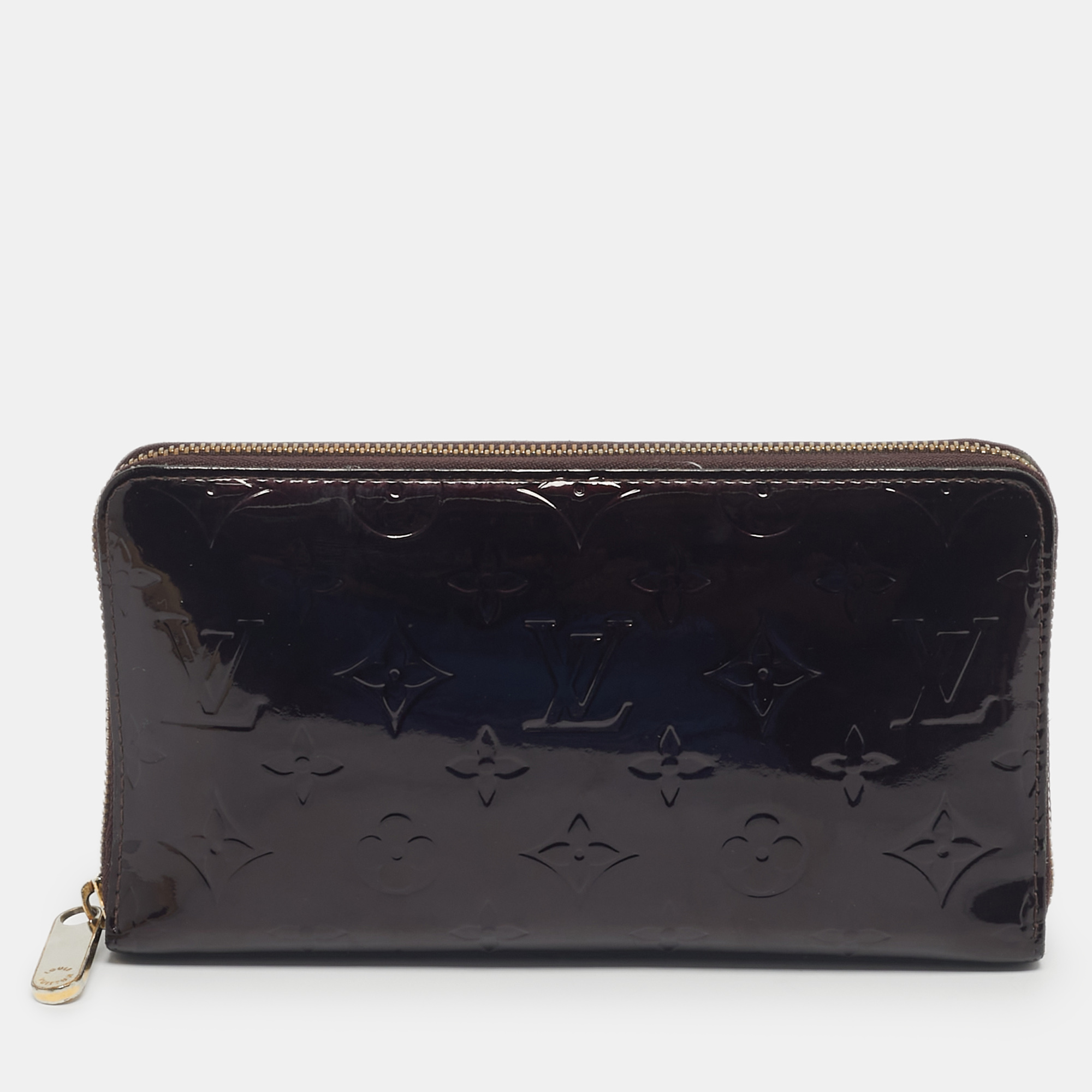 

Louis Vuitton Amarante Monogram Vernis Zippy Organizer Wallet, Burgundy