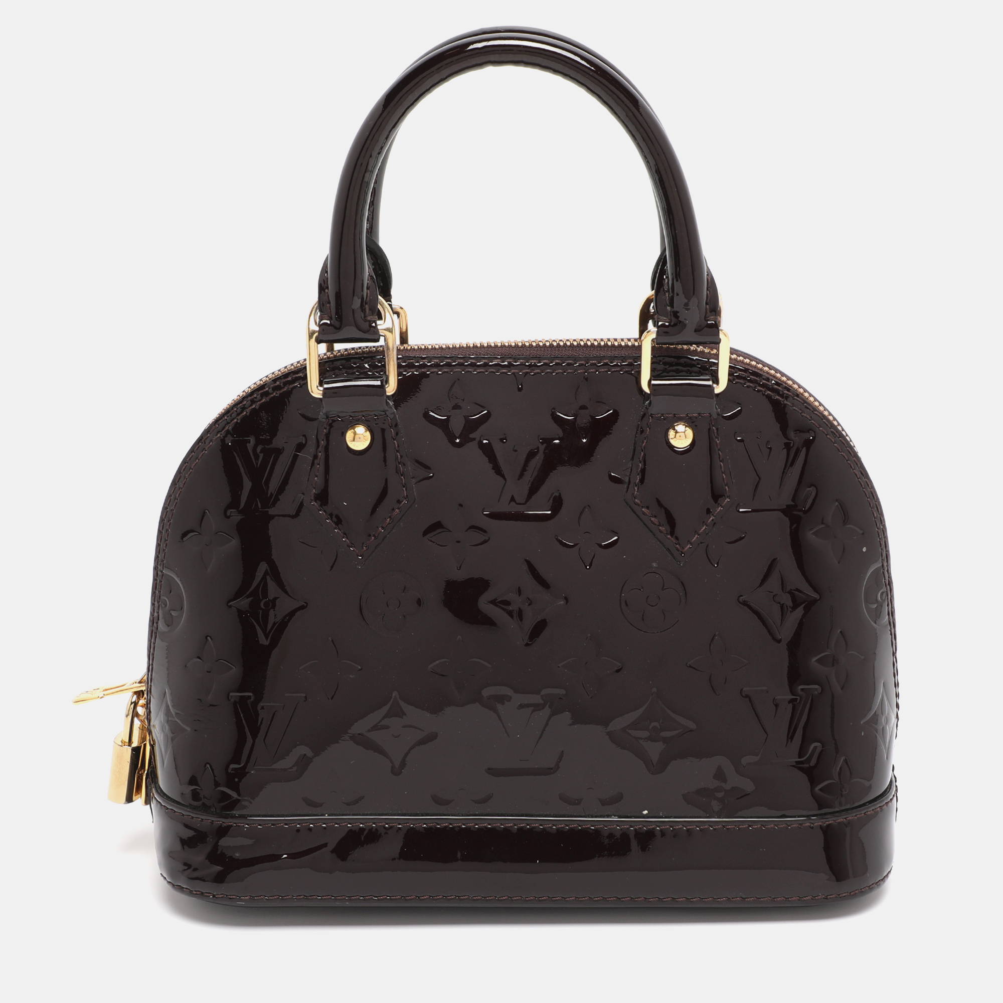 

Louis Vuitton Amarante Monogram Vernis Alma BB Bag, Burgundy