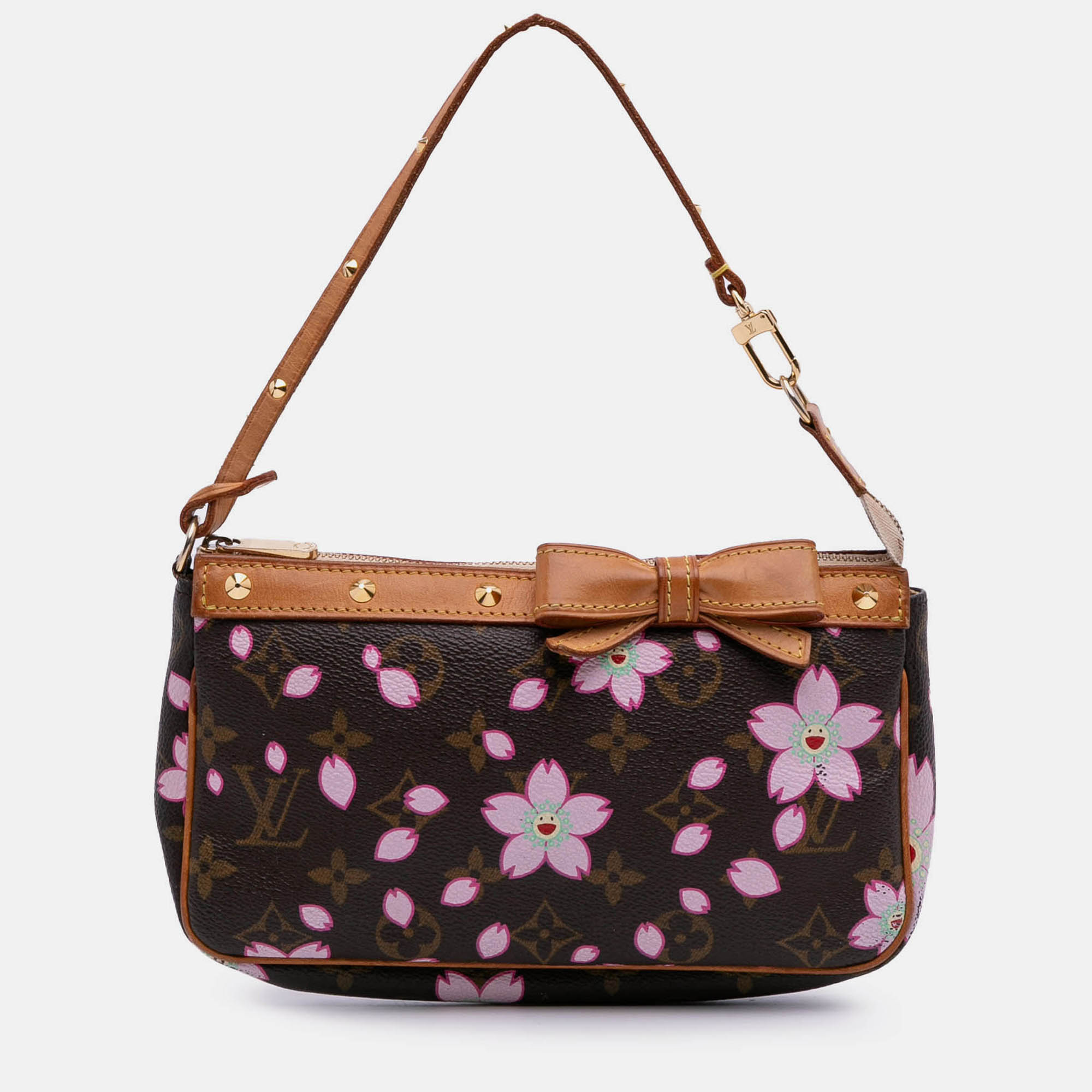 

Louis Vuitton Brown Takashi Murakami Monogram Cherry Blossom Pochette Accessoires