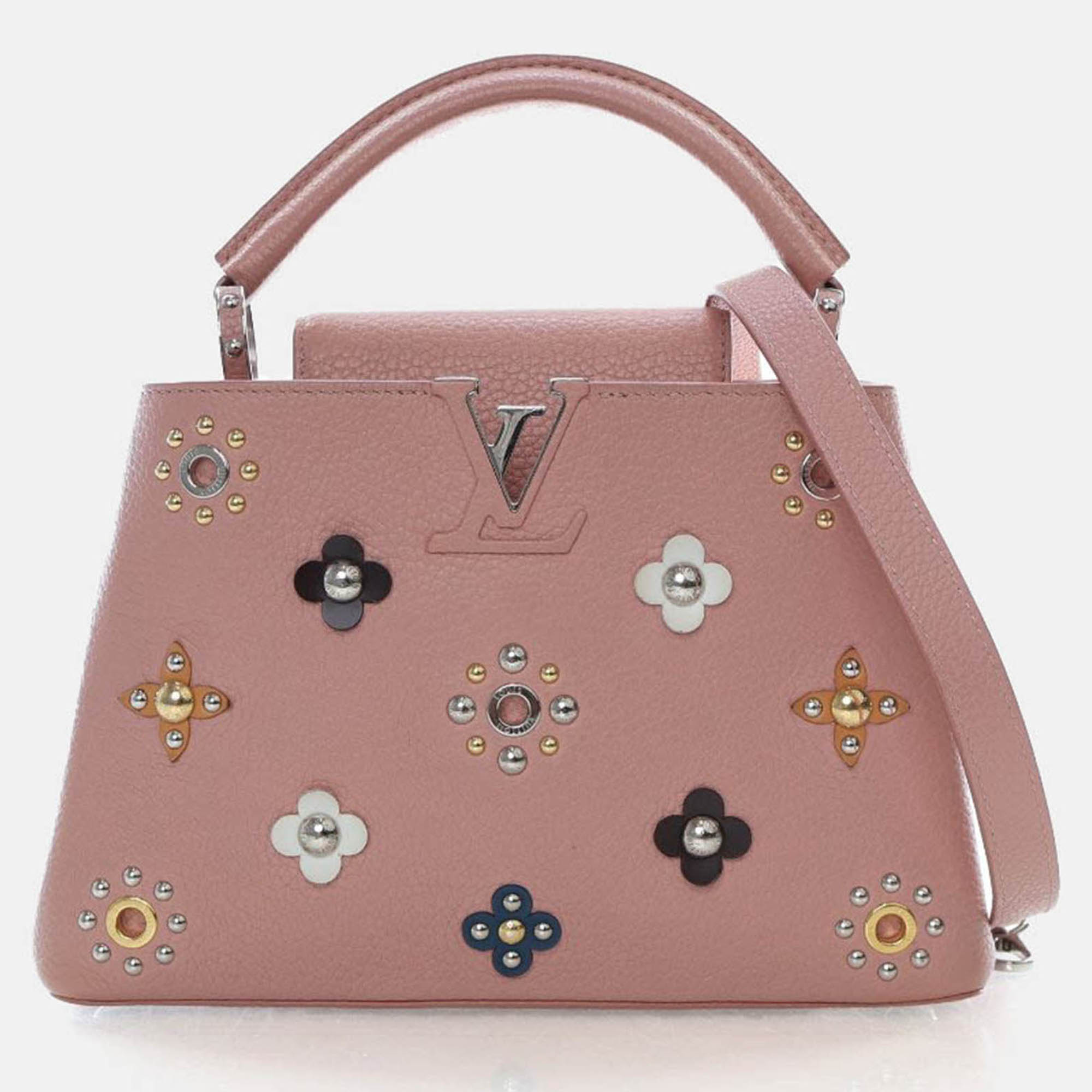 

Louis Vuitton Taurillon Mechanical Flowers Capucines BB, Pink