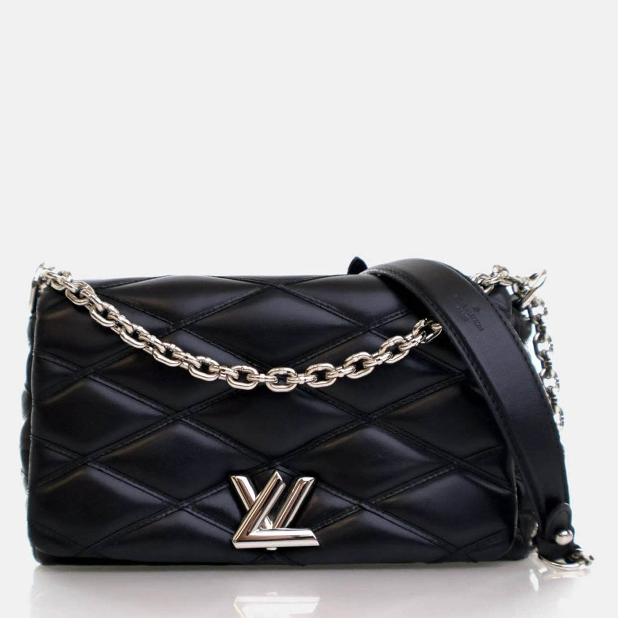 

Louis Vuitton Malletage Go-14 PM Black Lambskin Leather