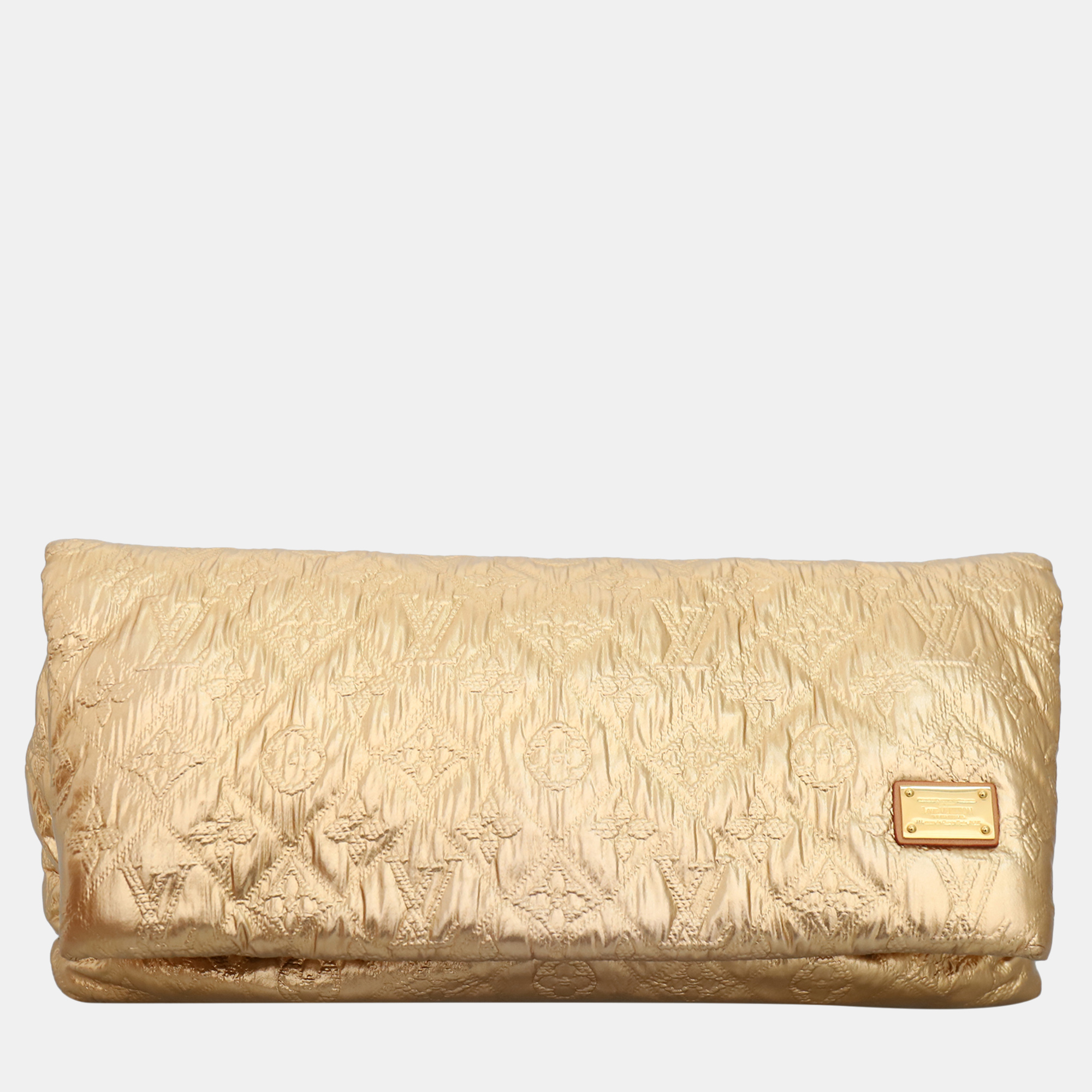 

Louis Vuitton Quilted Monogram Saumon Clutch, Gold