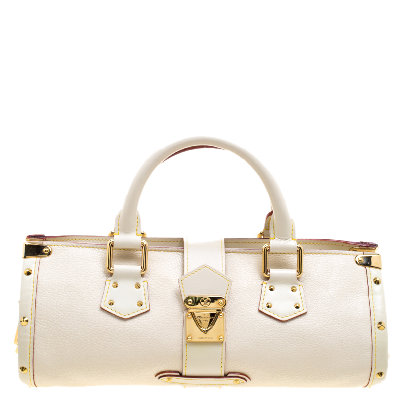 Louis Vuitton White Suhali Leather L'epanoui Pm ref.614537 - Joli