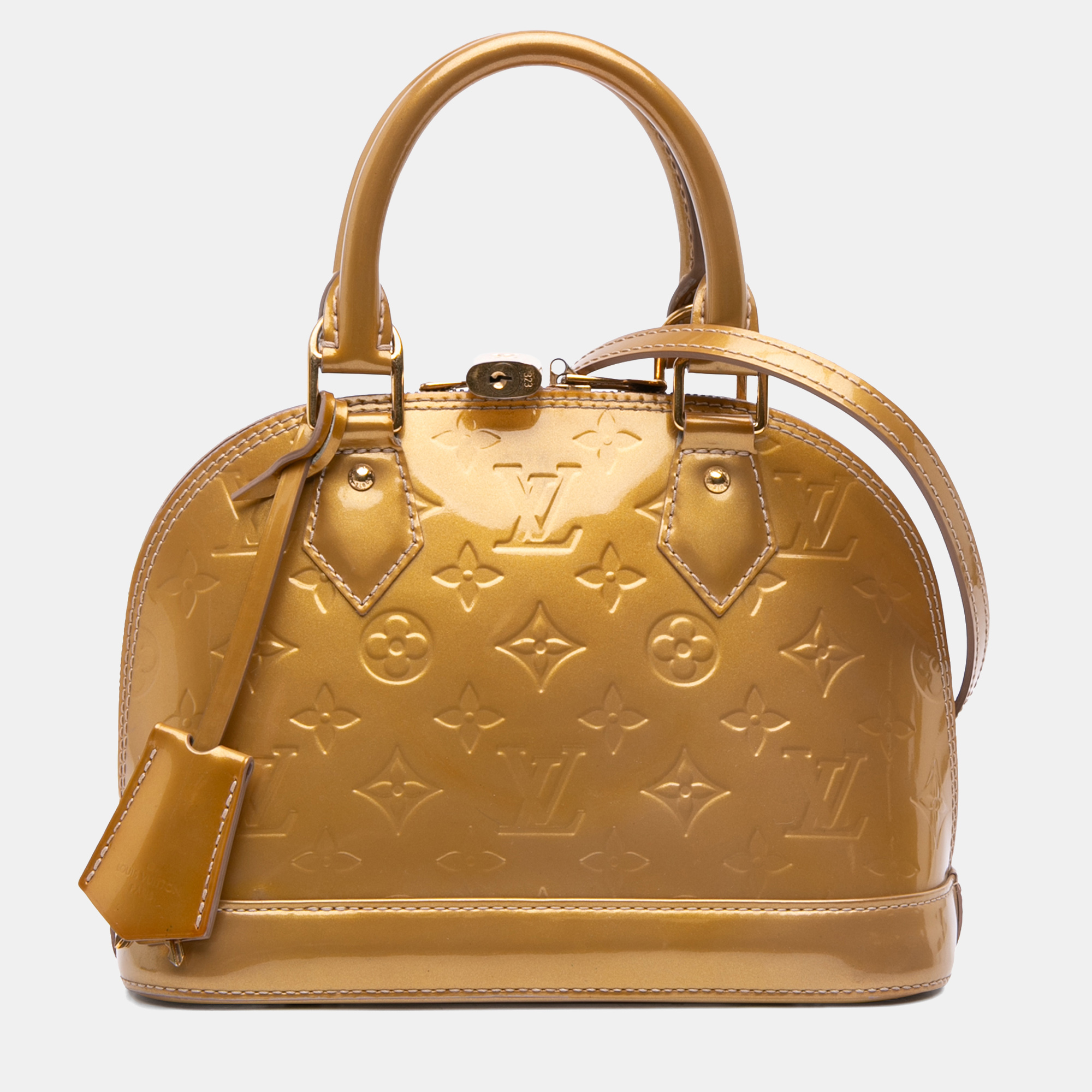 Louis Vuitton Gold Monogram Vernis Alma BB