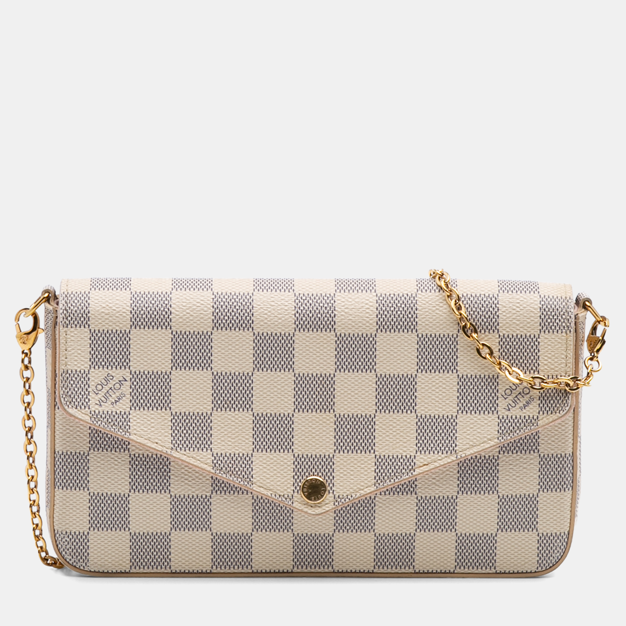 

Louis Vuitton White Damier Azur Pochette Felicie