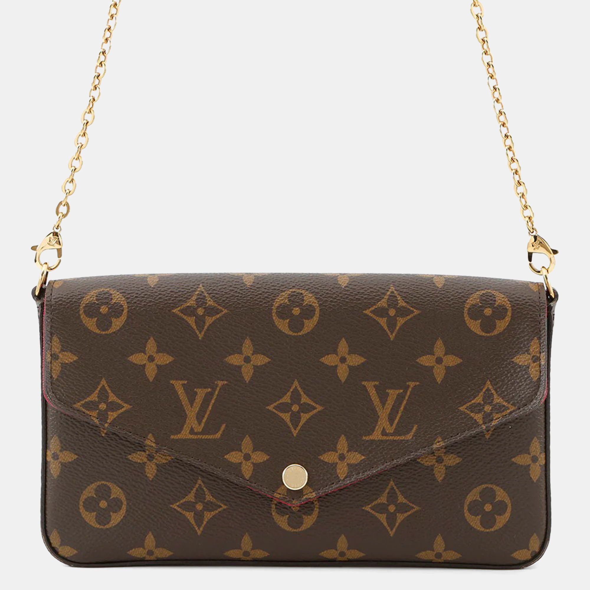 

Louis Vuitton Felicie Pochette Fuchsia Monogram, Brown