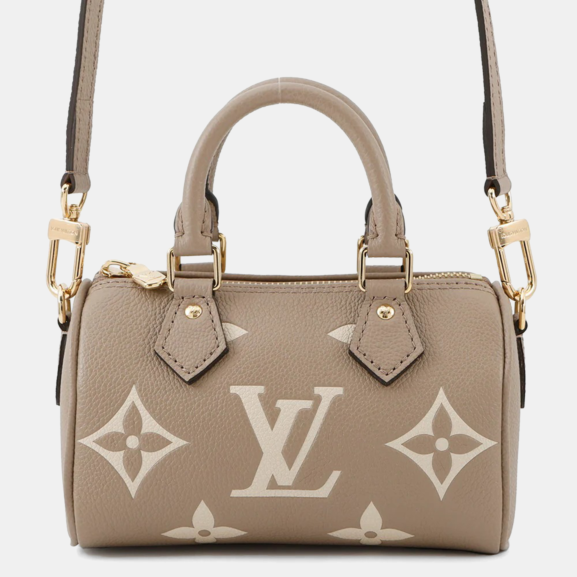 

Louis Vuitton Nano Speedy Tourterellegray Monogram Empreinte Leather Size Nano, Grey