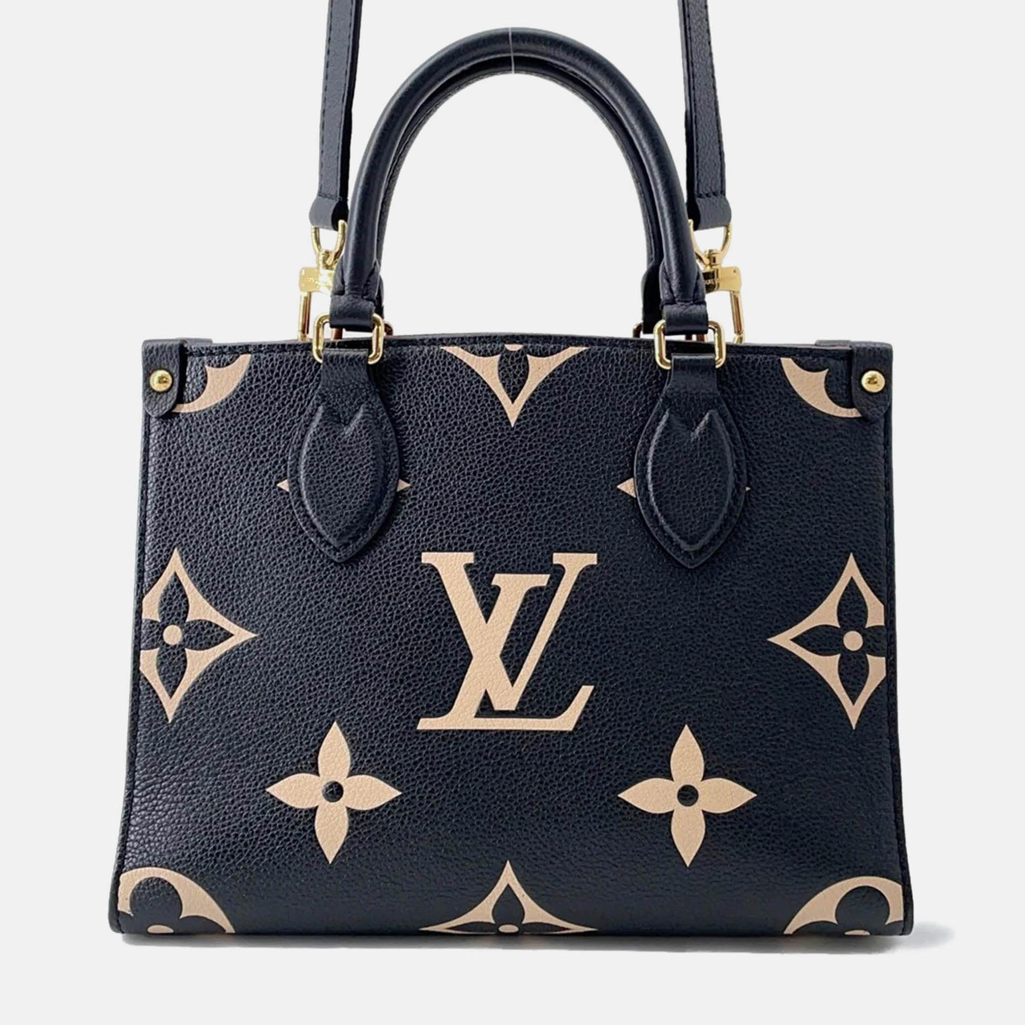 

Louis Vuitton Onthego Noir/Beige Bicolor Monogram Empreinte Leather Size Pm