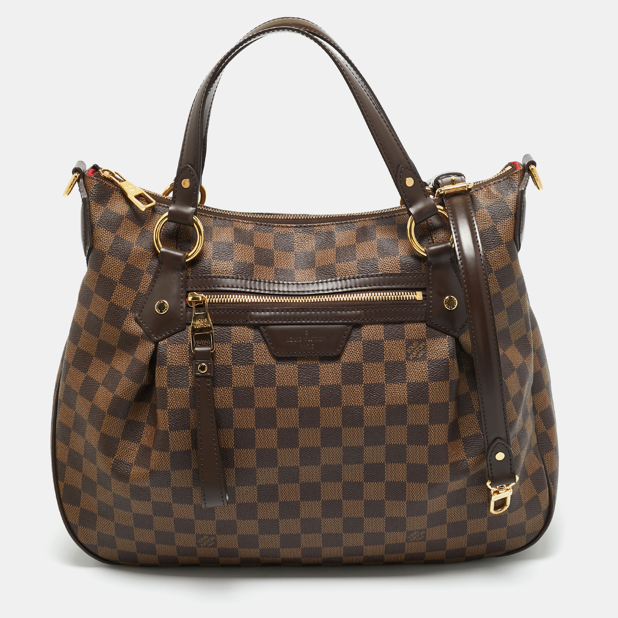 

Louis Vuitton Damier Ebene Canvas Evora MM Bag, Brown