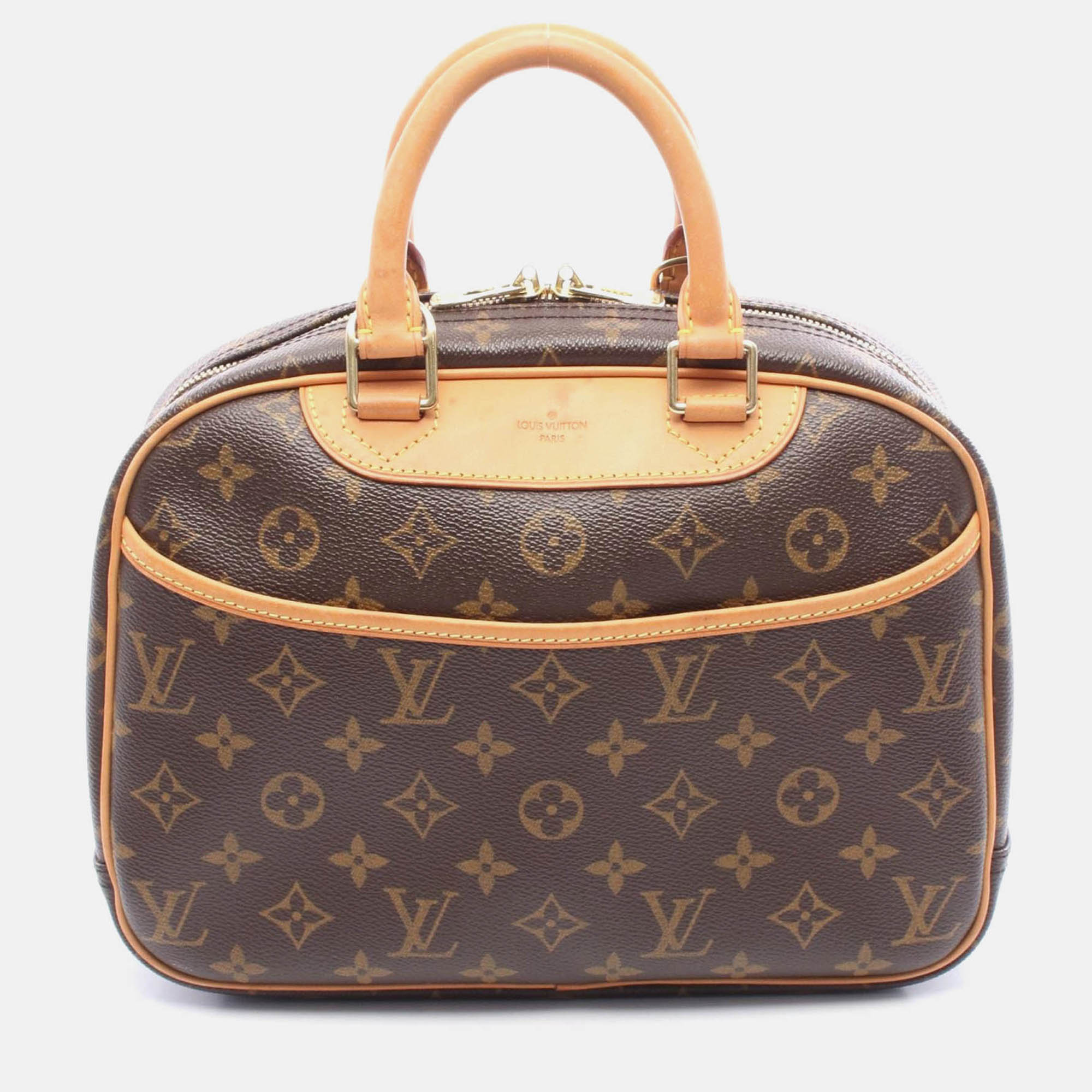 

Louis Vuitton Trouville Brown Monogram Canvas Leather Handbag
