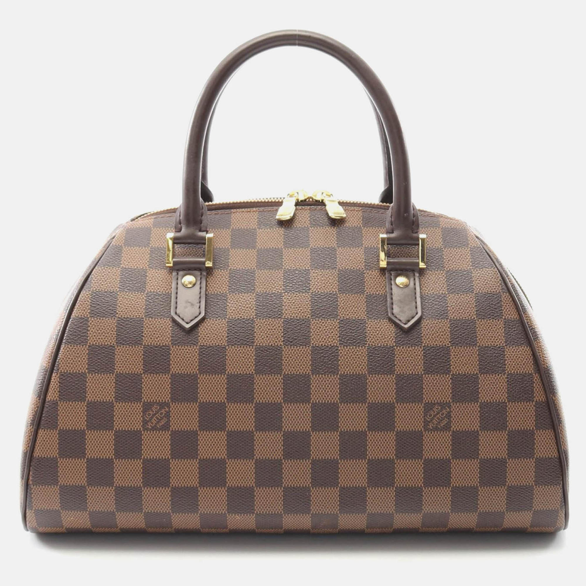 

Louis Vuitton Rivera Damier Ebene Canvas Leather MM Handbag, Brown
