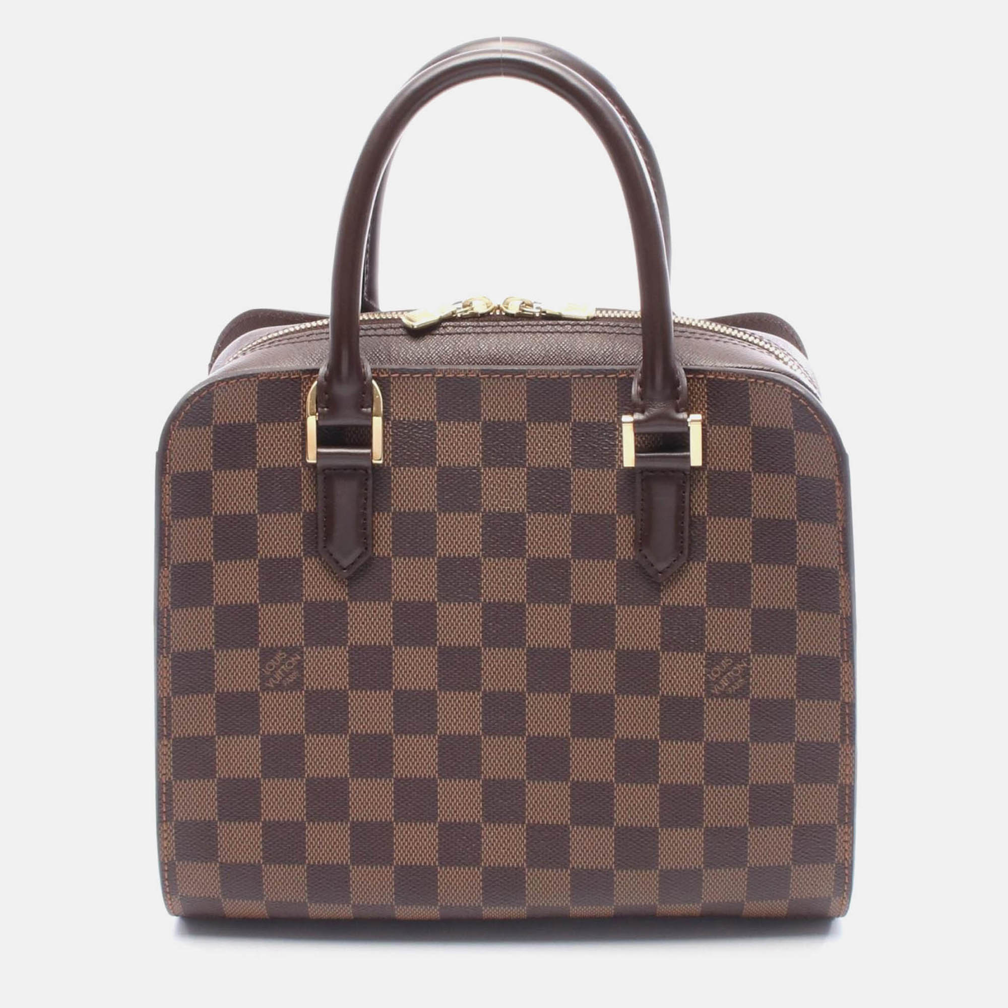 

Louis Vuitton Triana Brown Damier Ebene Canvas Top Handle Bag