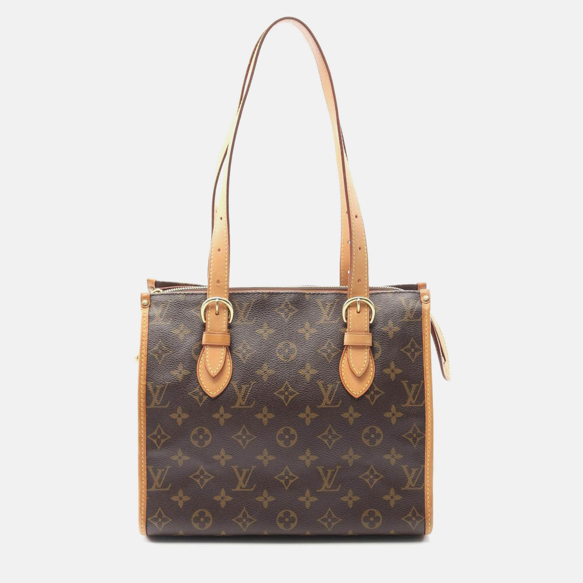 Pre-owned Louis Vuitton Popincourt Haut Brown Monogram Canvas Shoulder Tote