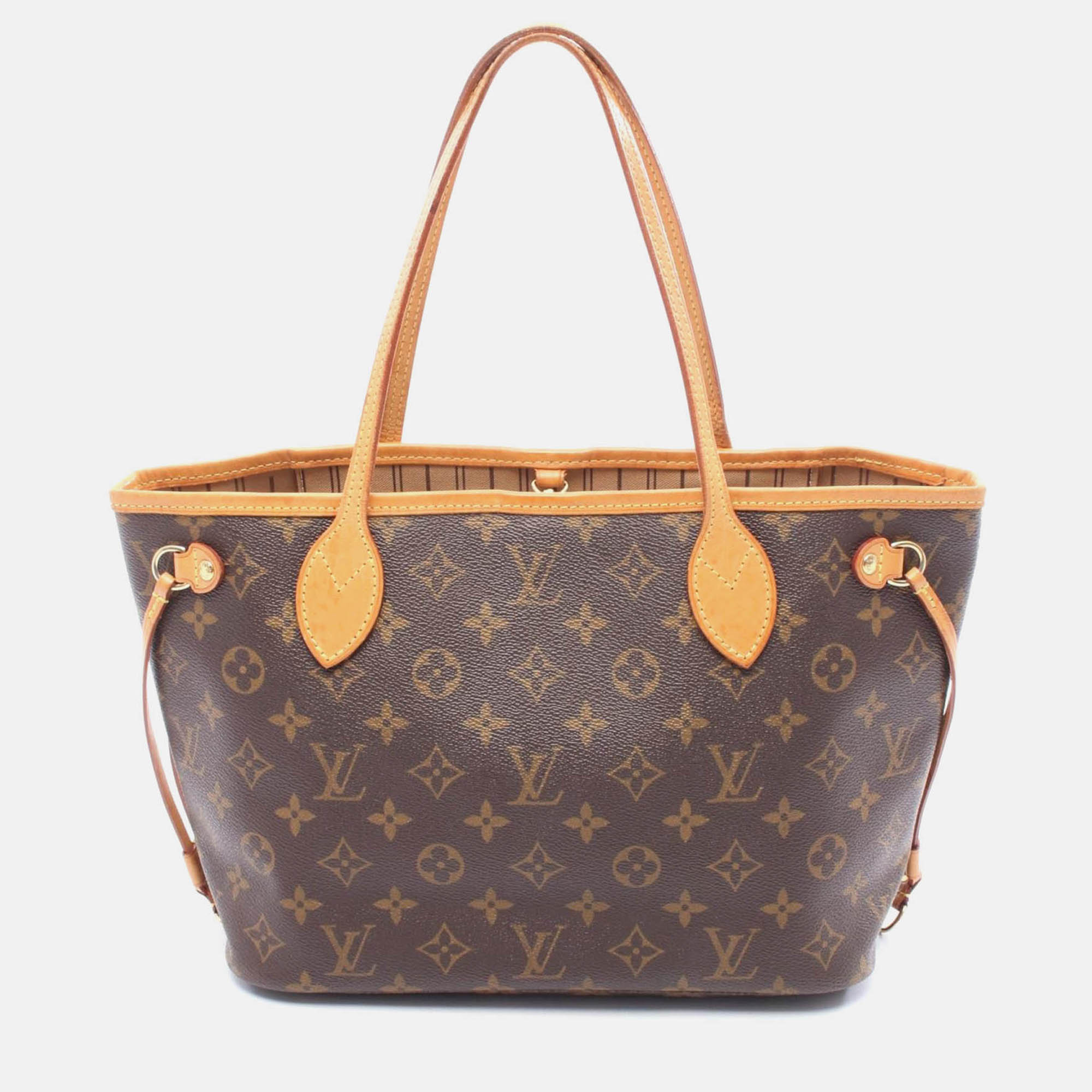 

Louis Vuitton Neverfull Brown Monogram Canvas Leather PM Tote