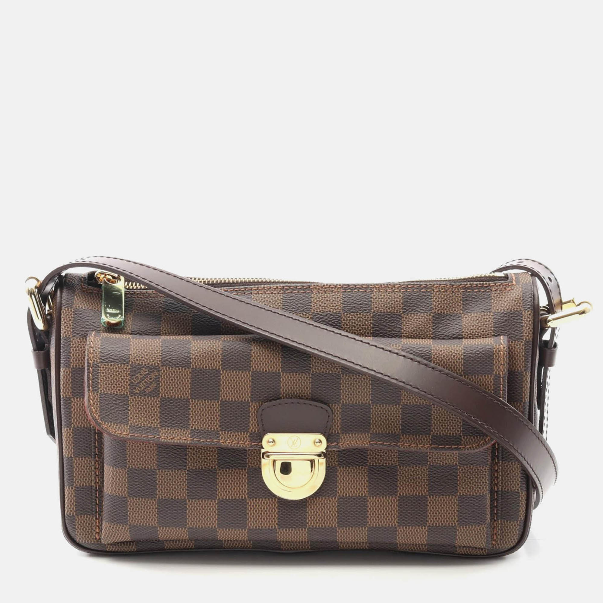 

Louis Vuitton Ravello Damier Ebene Canvas Leather GM Shoulder Bag, Brown