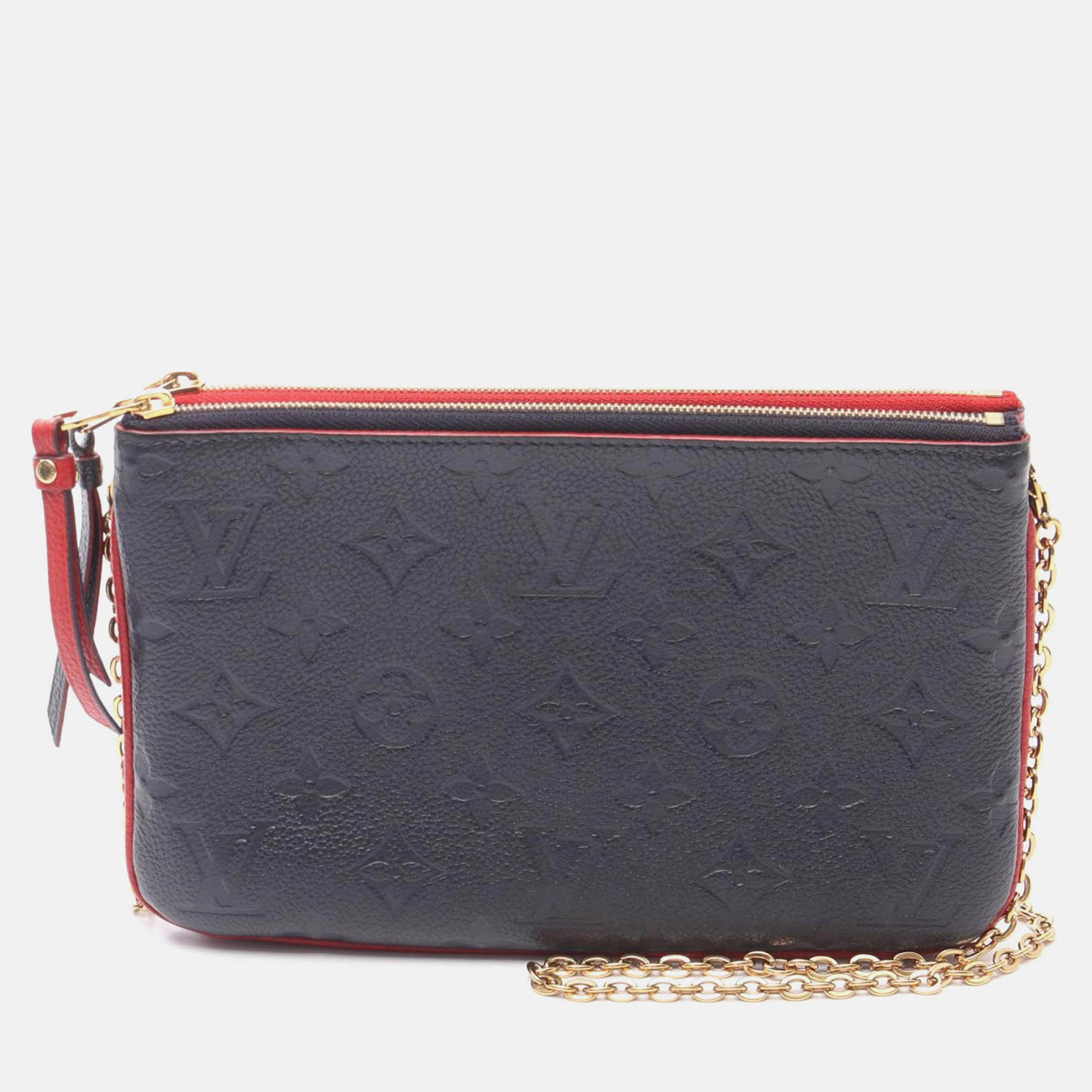 

Louis Vuitton Pochette Double Zip Shoulder Bag Monogram Empreinte Red, Blue