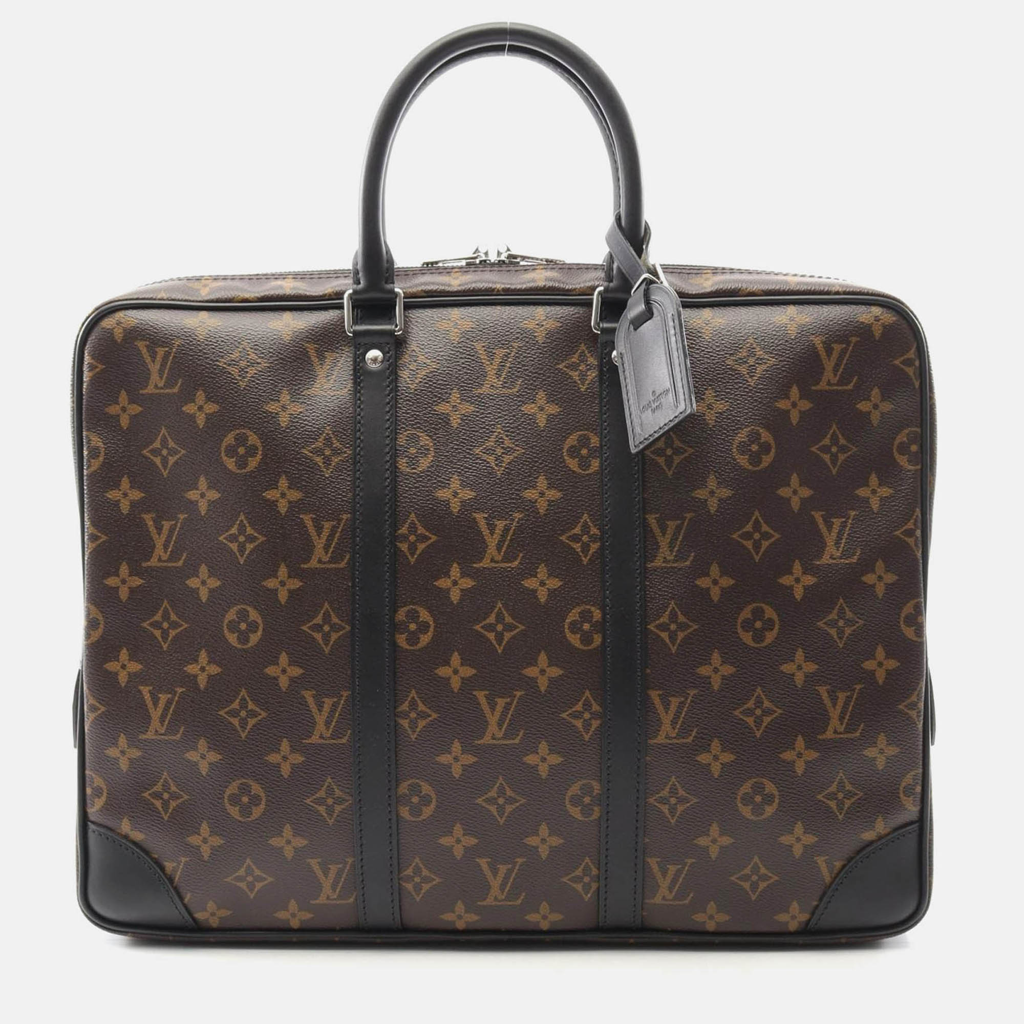 

Louis Vuitton Porte-Documants Voyage Business Bag Monogram Macassar, Brown