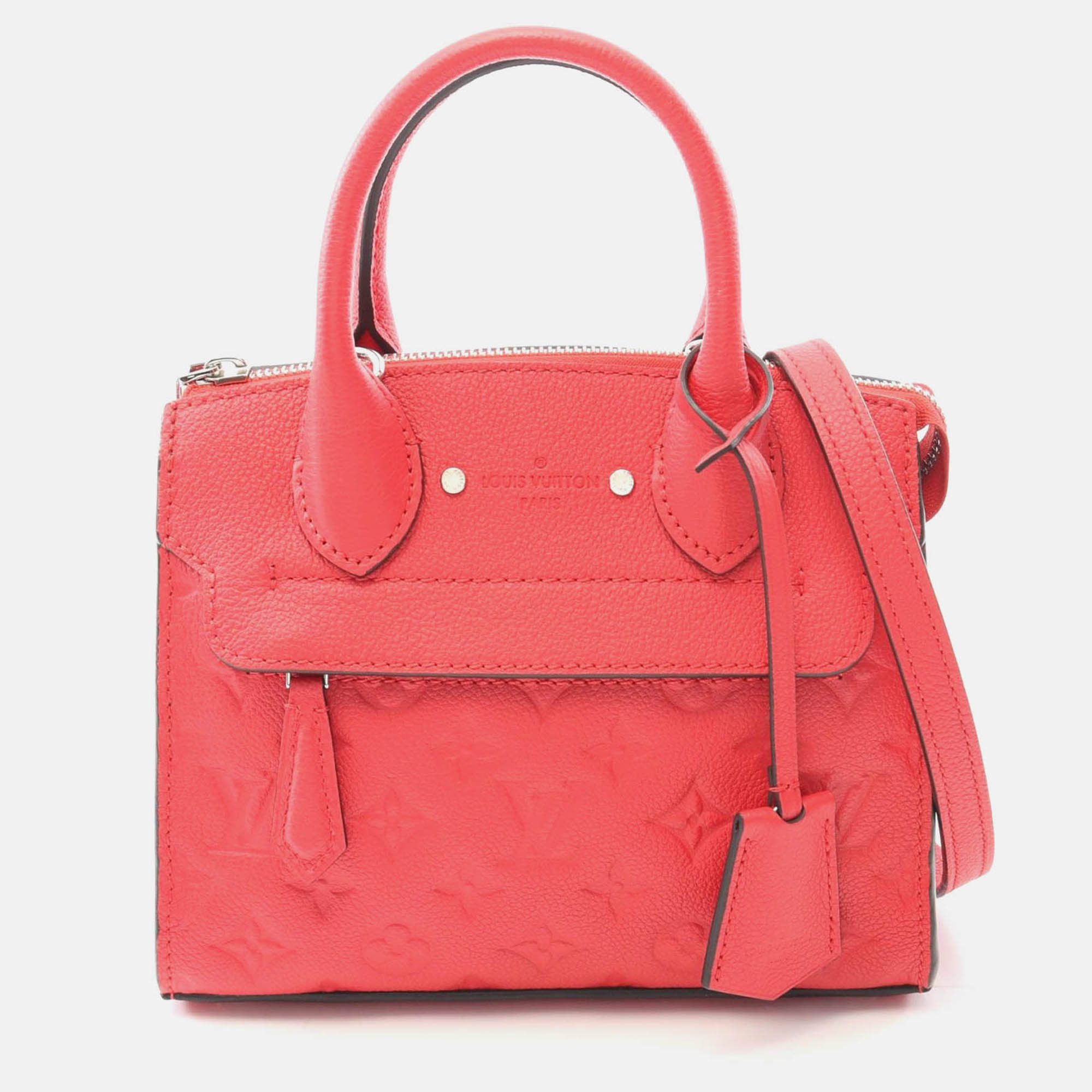 

Louis Vuitton Pont Neuf Monogram Empreinte Top Handle Bag, Red