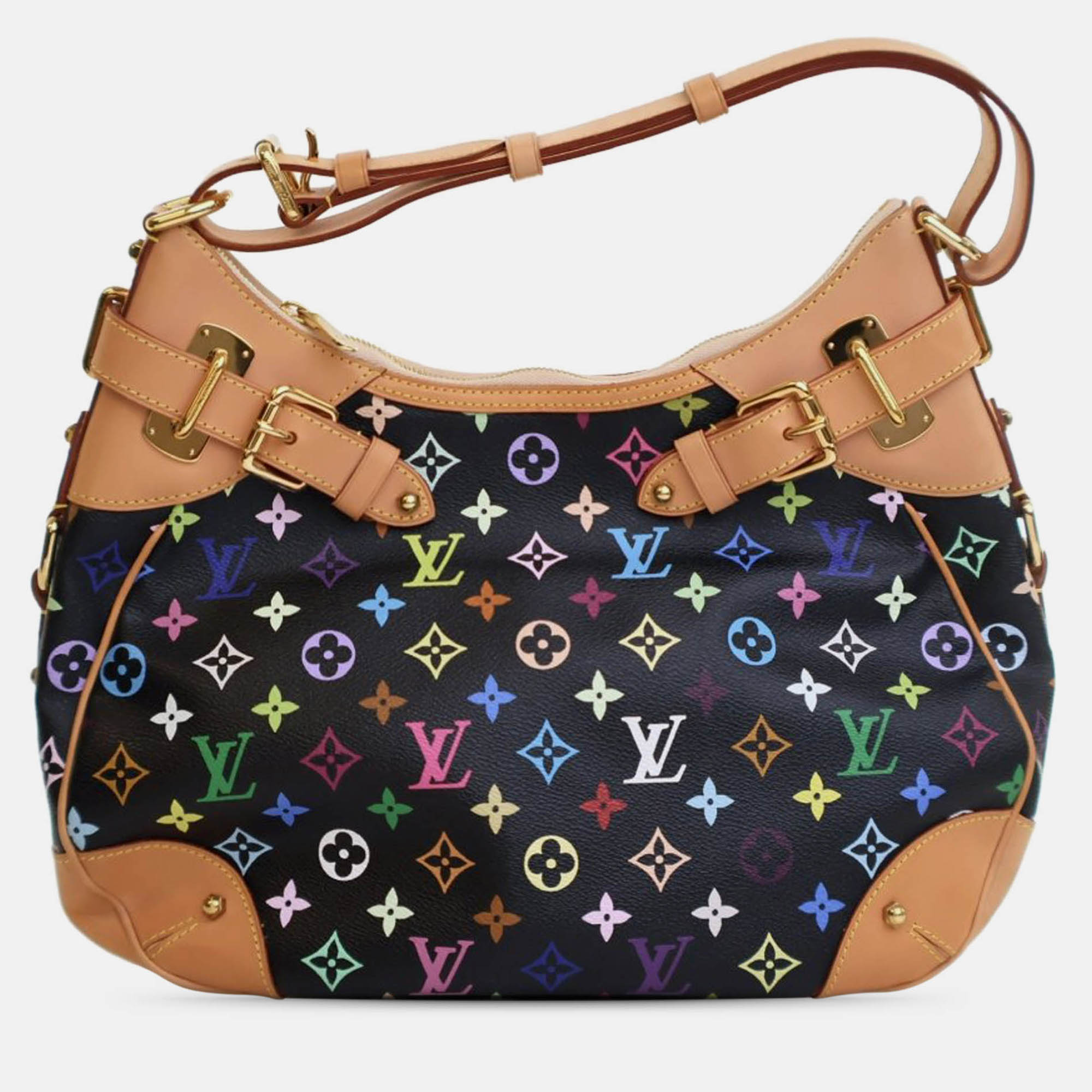 

Louis Vuitton Black Monogram Multicolore Greta