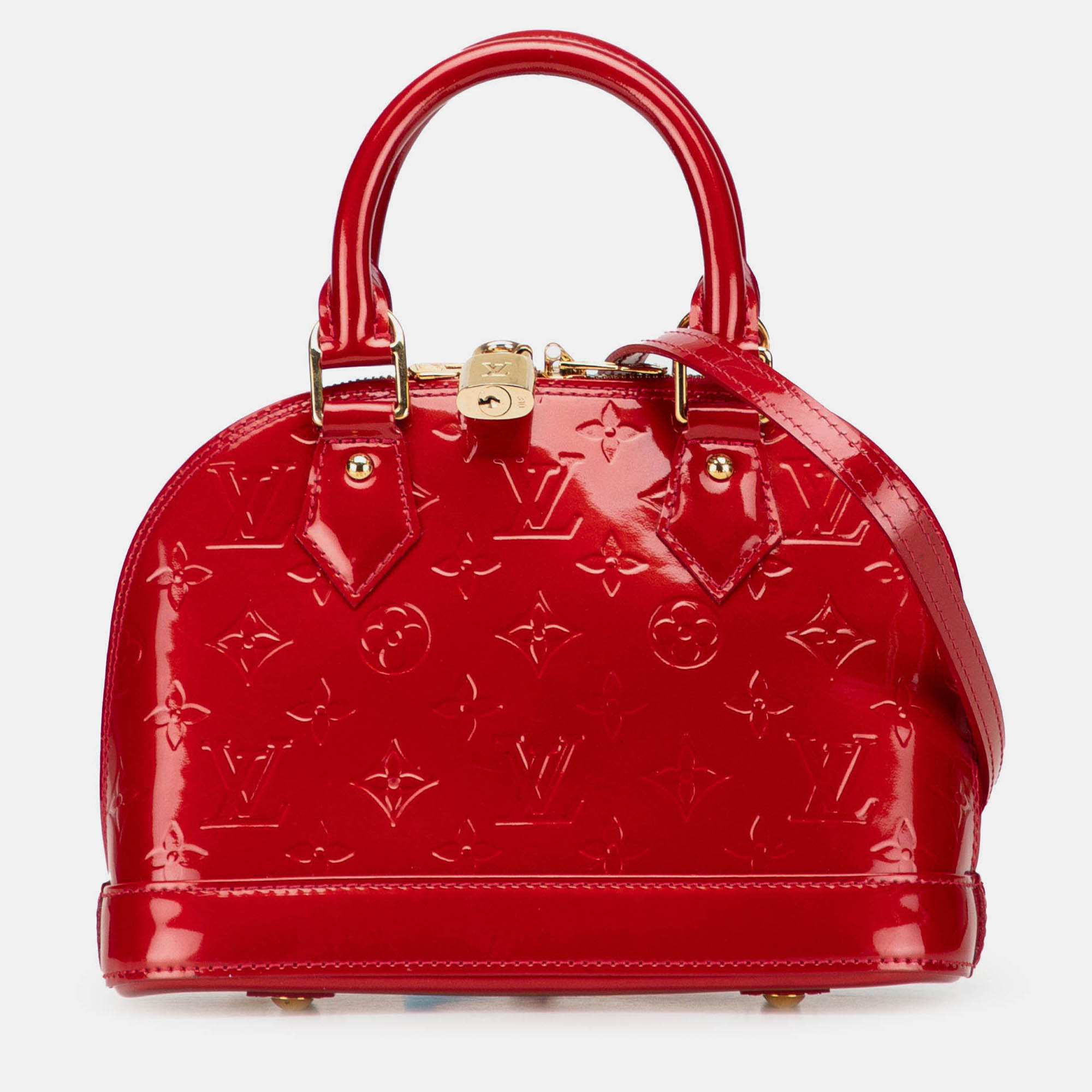 

Louis Vuitton Red Monogram Vernis Alma BB
