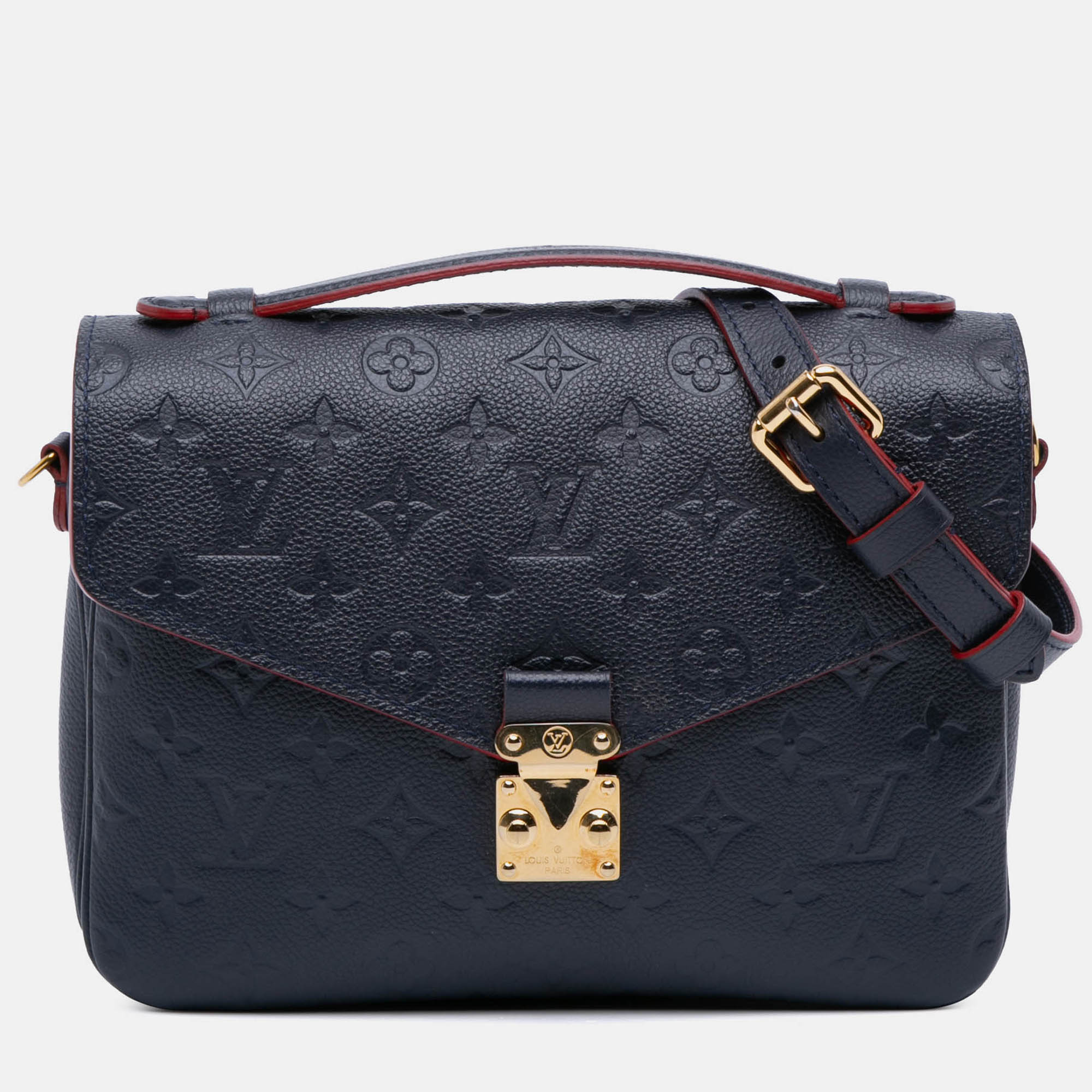 

Louis Vuitton Navy Blue Monogram Empreinte Pochette Metis