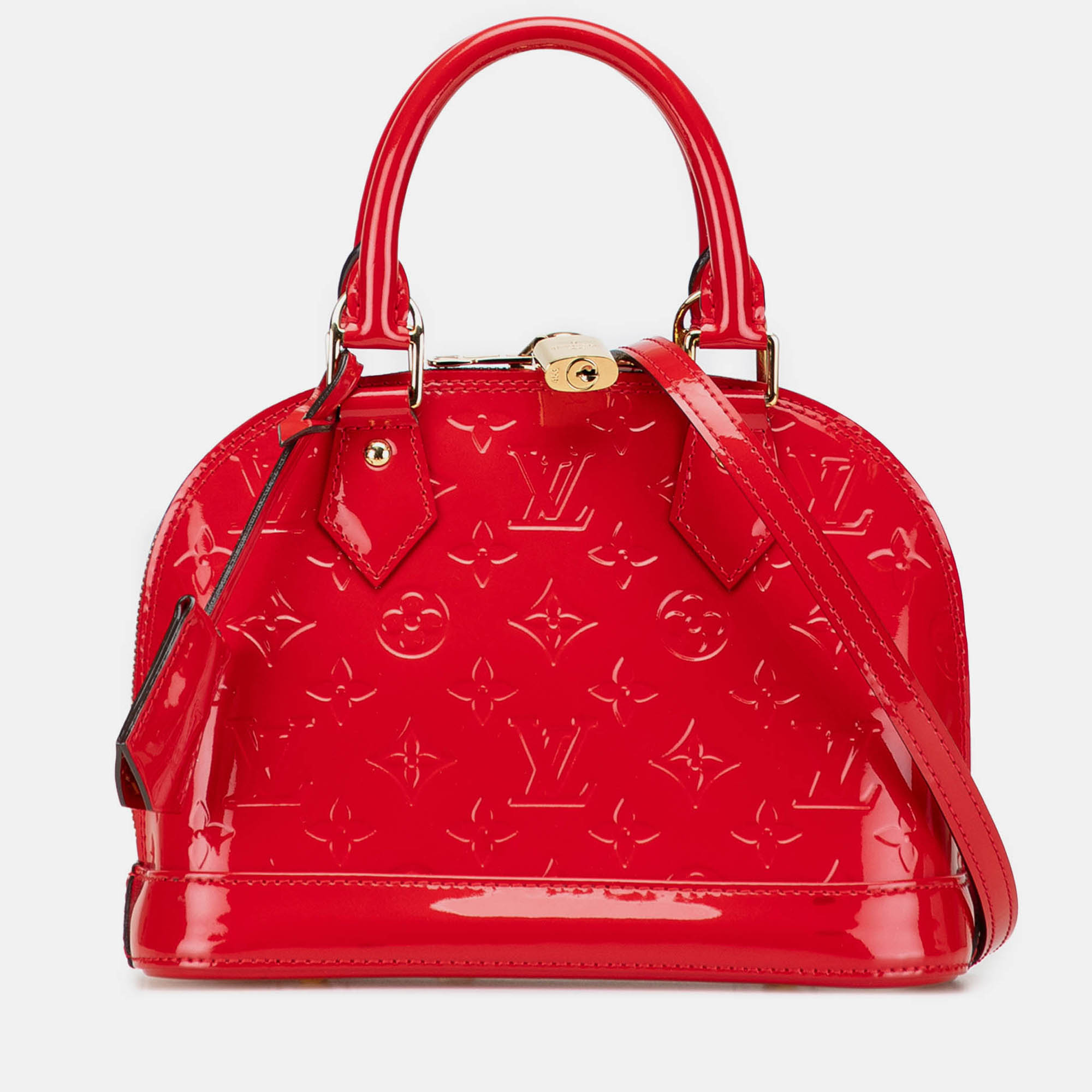 

Louis Vuitton Red Monogram Vernis Alma BB