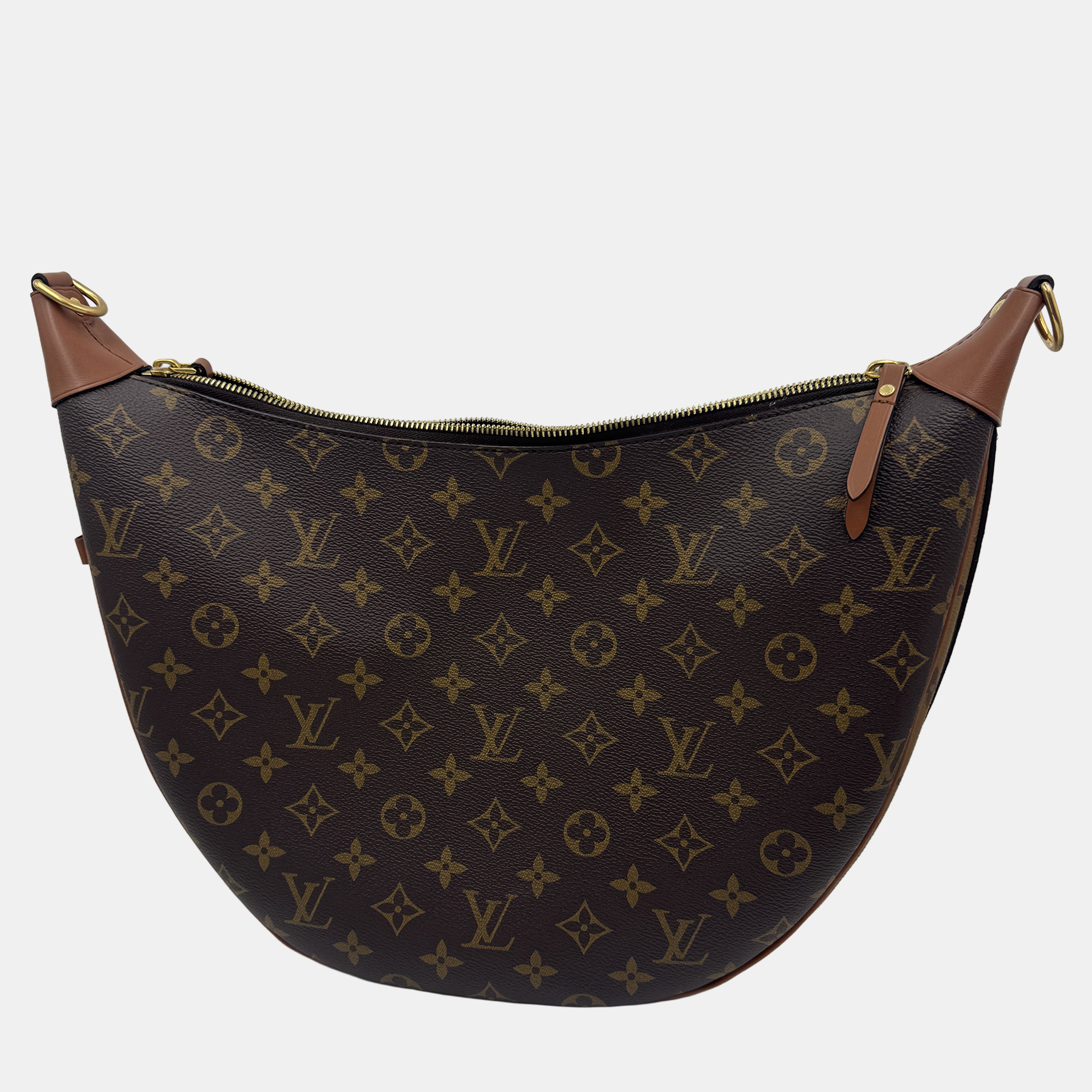 Pre-owned Louis Vuitton Loop Hobo Monogram Reverse Brown Coated Canvas Leather Shoulder Bag
