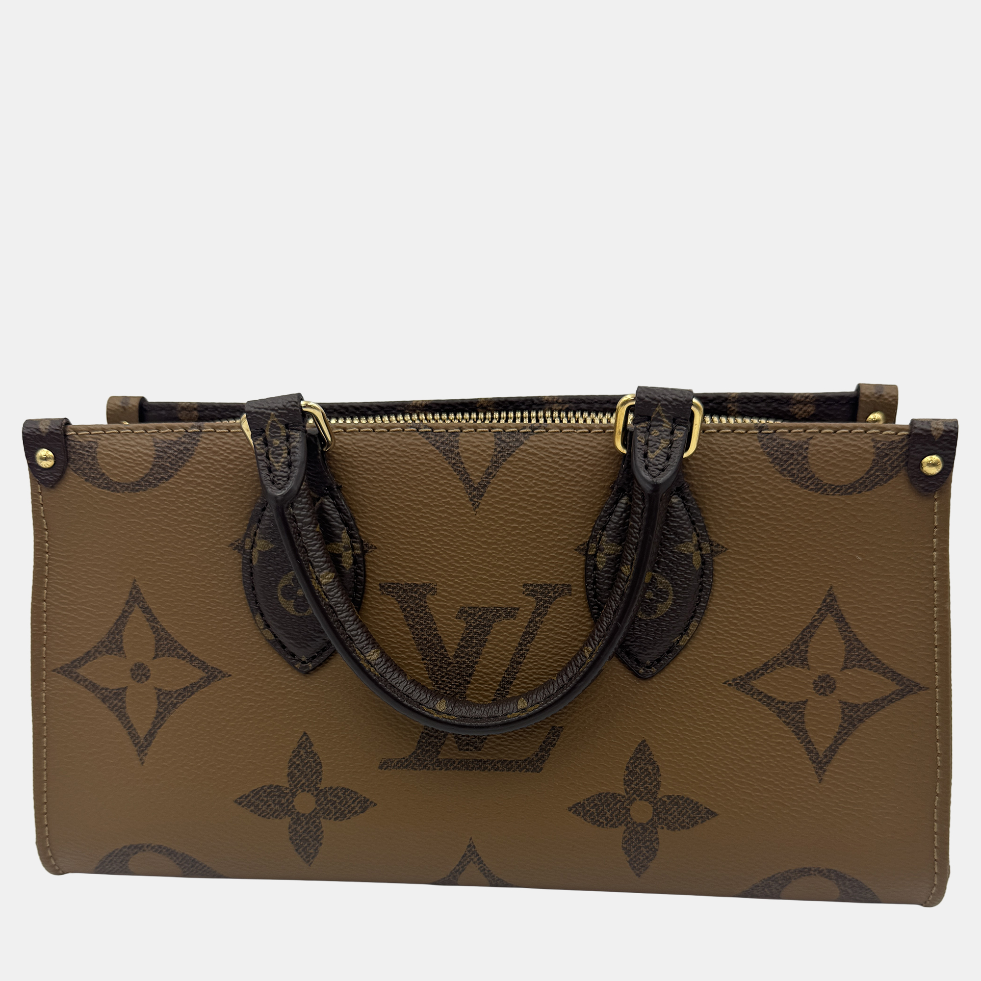 

Louis Vuitton Monogram Reverse Giant Canvas Onthego East West Bag, Brown
