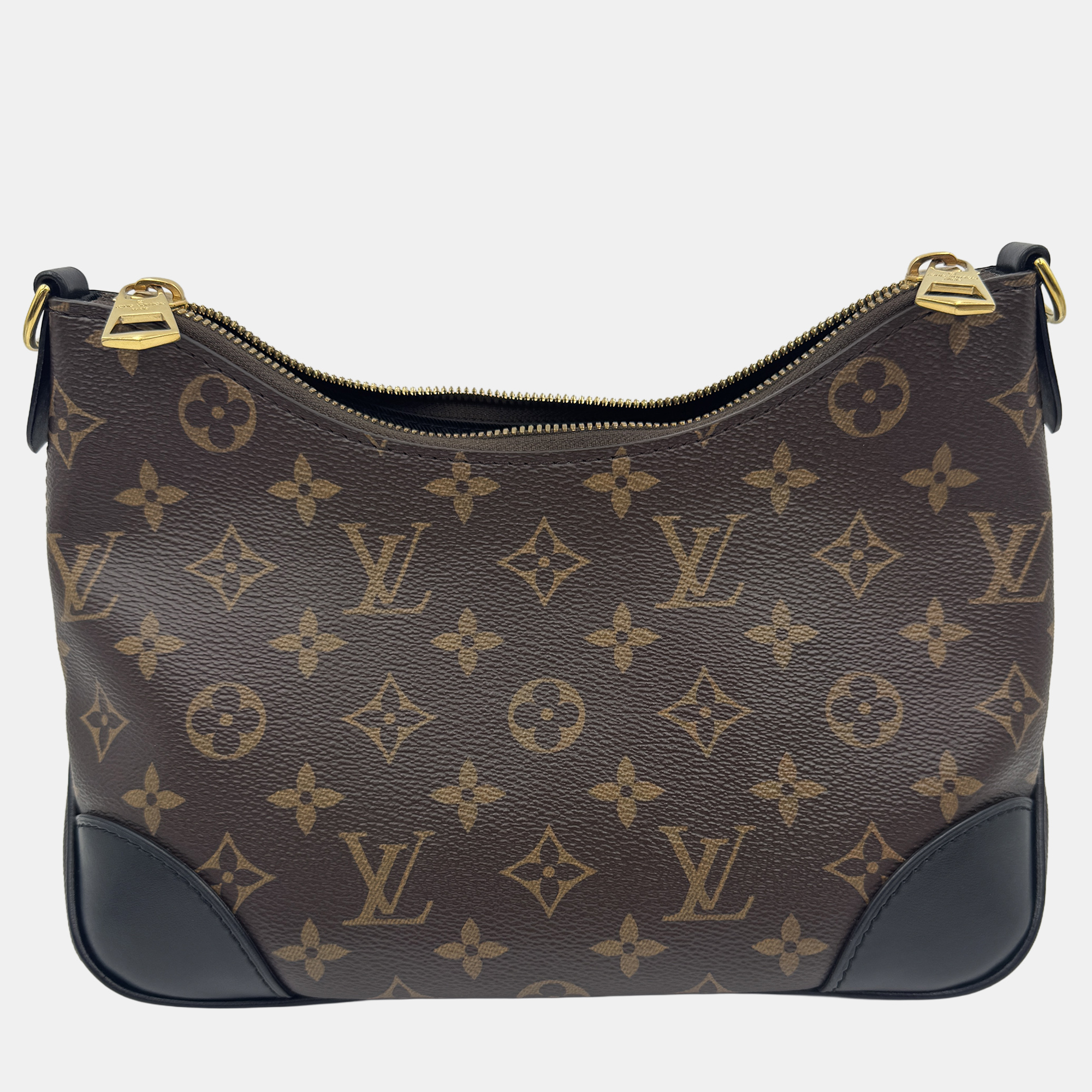 

Louis Vuitton Boulogne Nm Handbag Coated Canvas And Leather Monogram Brown Black