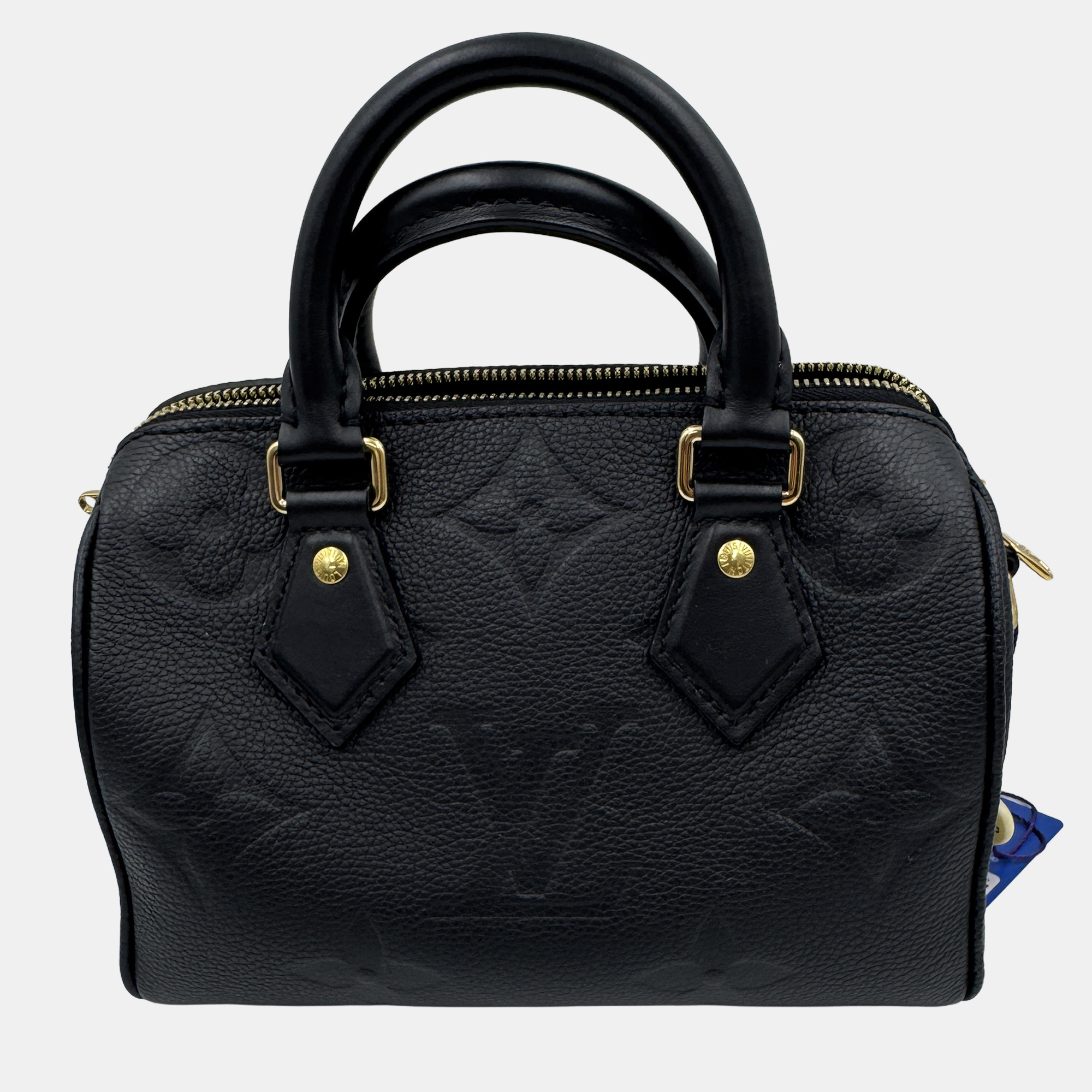

Louis Vuitton Speedy Bandouliere 20 Black Monogram Empreinte Giant Leather Shoulder Bag