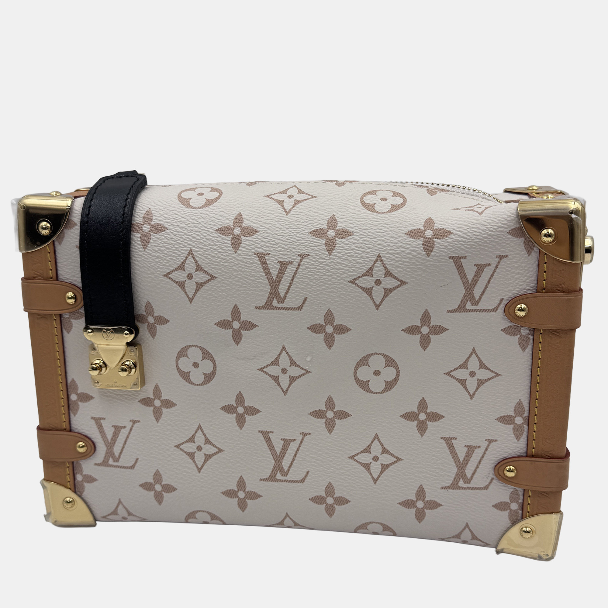 Pre-owned Louis Vuitton Side Trunk Beige Monogram Dune Mm Bag In Sand